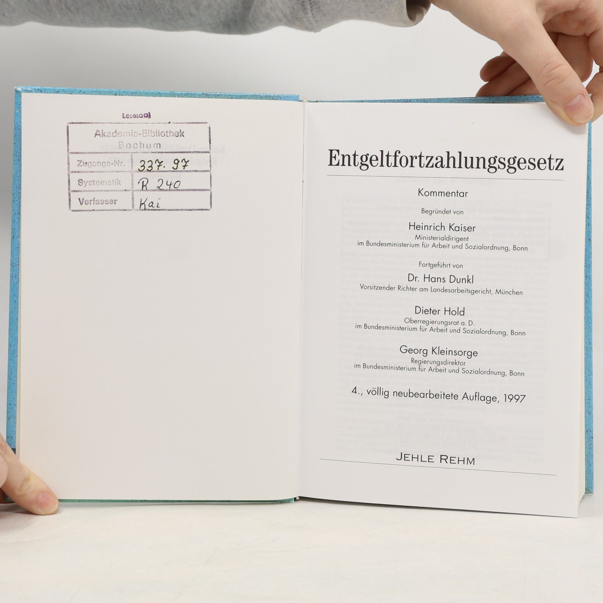 Heinrich Kaiser Entgeltfortzahlungsgesetz - 4. Auflage