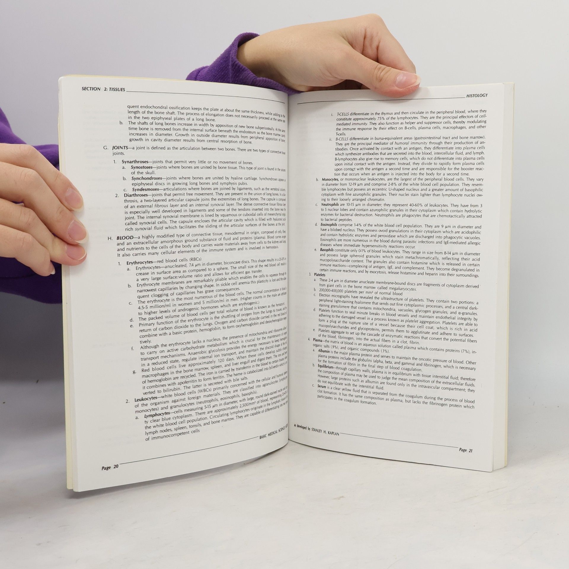 Stanley H. Kaplan Histology Embryology Notes