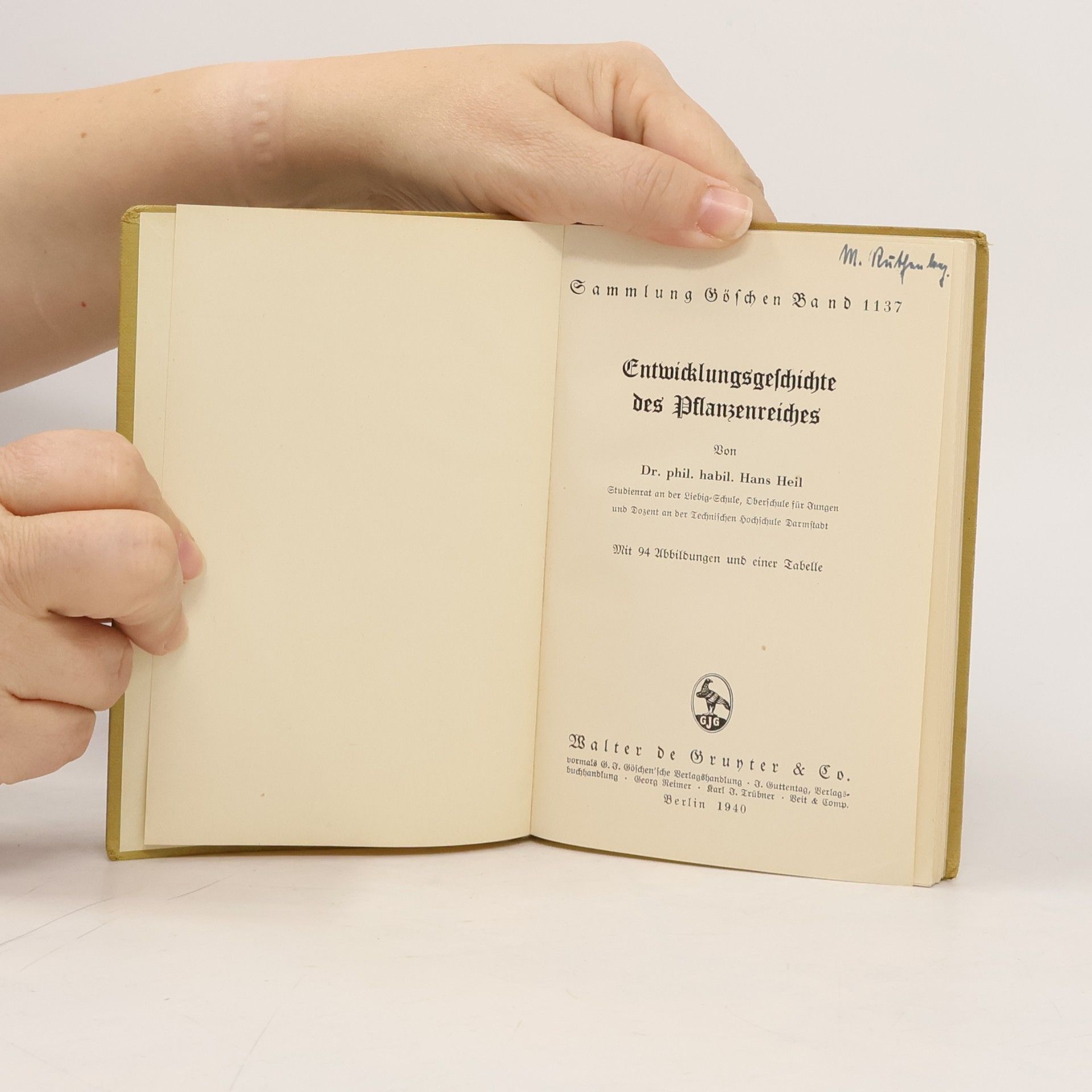 Hans Heil Entwicklungsgeschichte des Pflanzenreiches