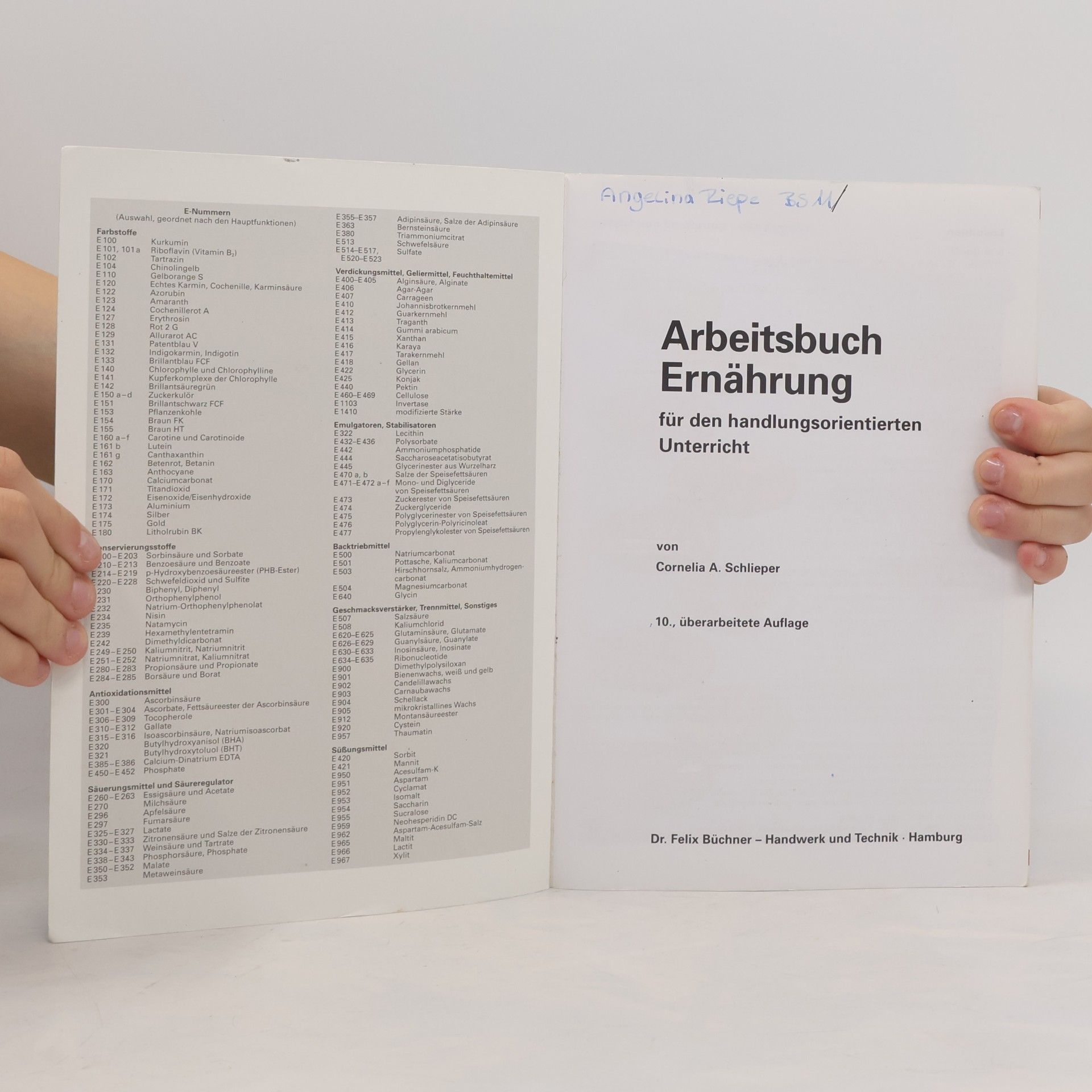 Cornelia A. Schlieper Arbeitsbuch Ernährung für den handlungsorientierten Unterricht