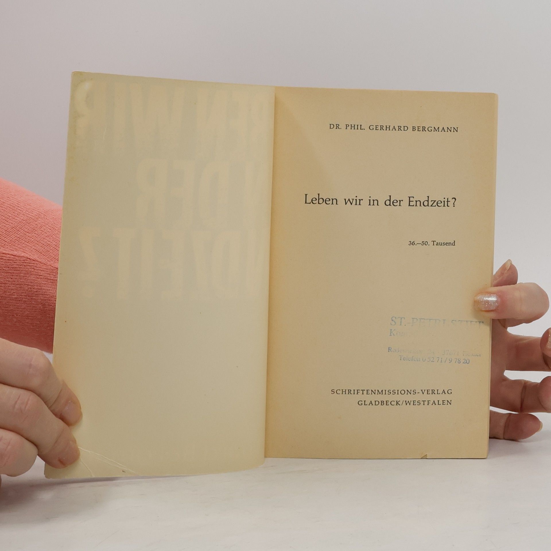 Gerhard Bergmann Leben wir in der Endzeit?