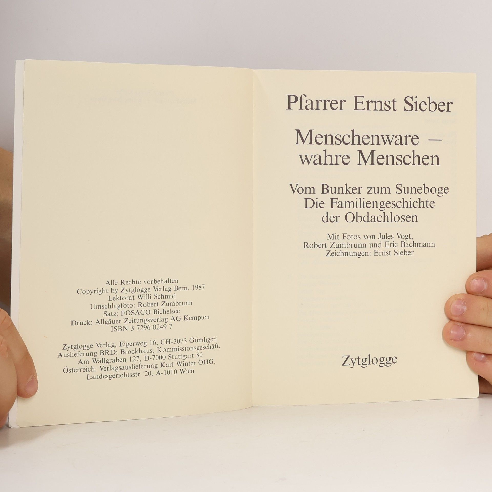 Ernst Sieber Menschenware - wahre Menschen