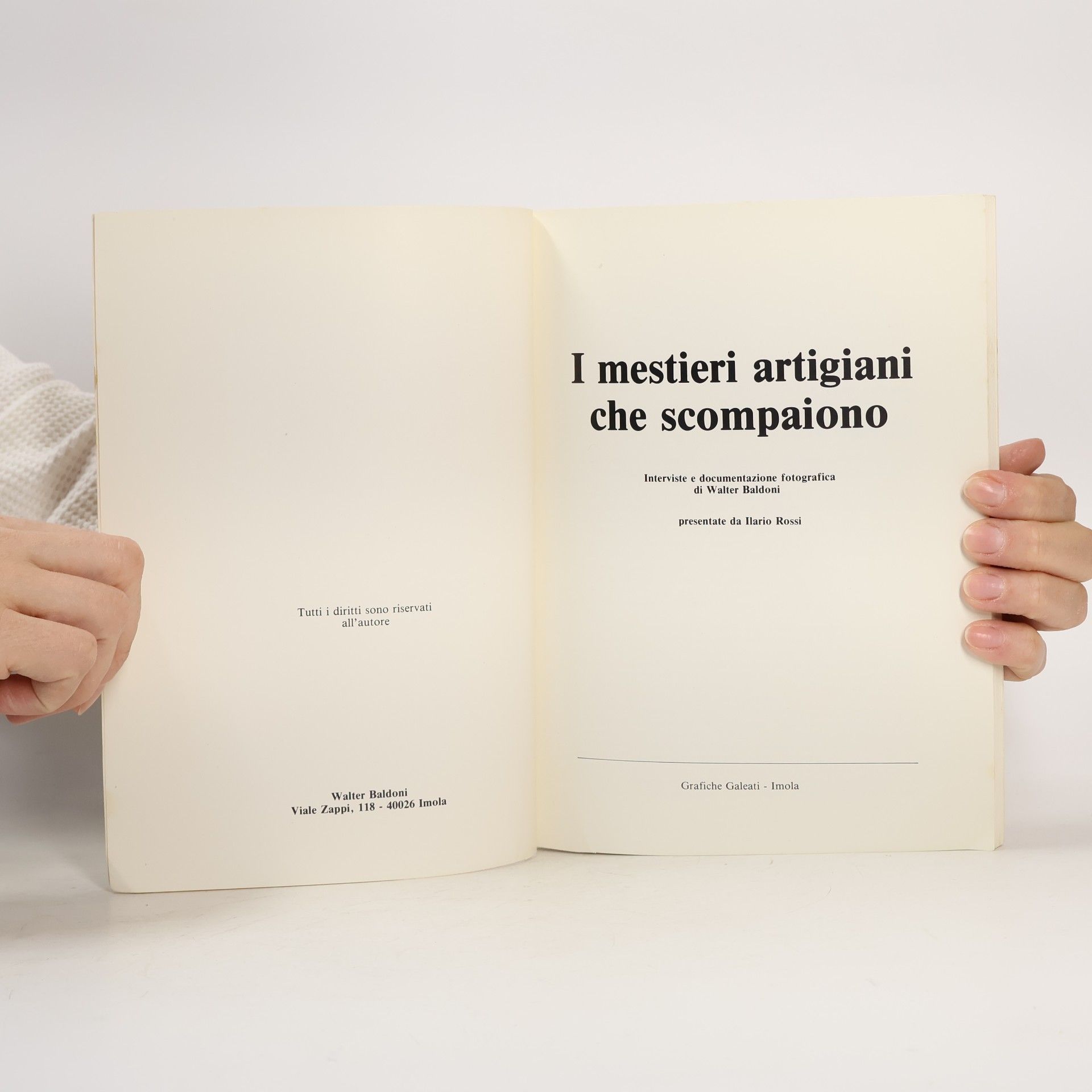 Walter Baldoni I mestieri artigiani che scompaiono