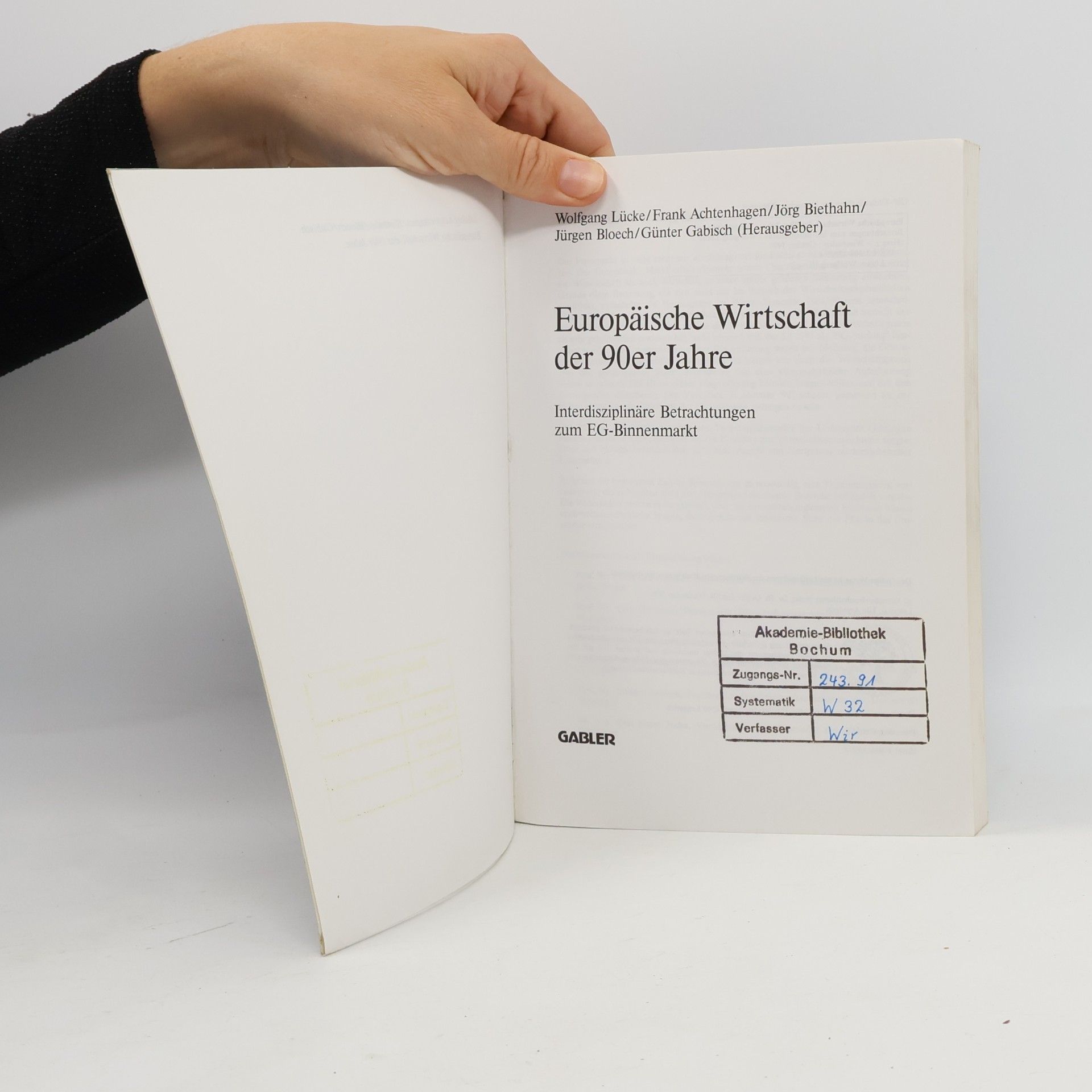 Auteurscollectief Europäische Wirtschaft der 90er Jahre