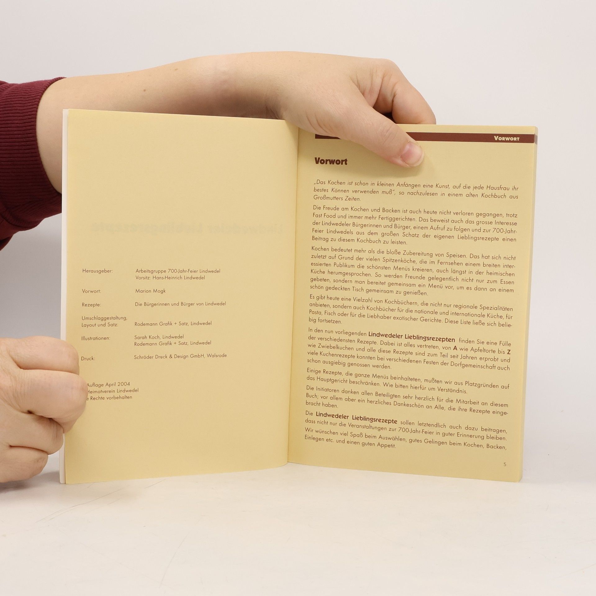 Sarah Koch, Lindwedel Lindwedeler Lieblings-Rezepte