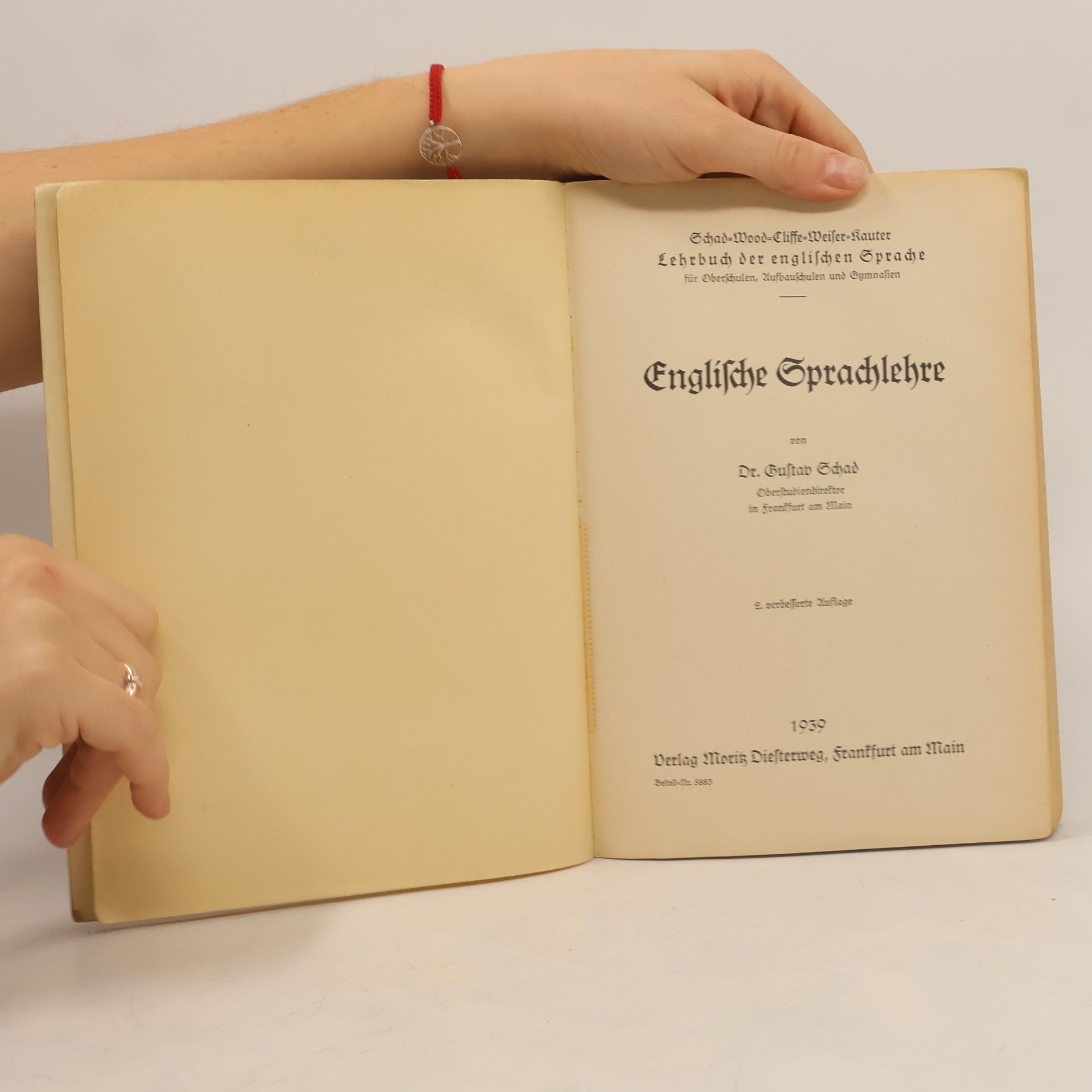 Gustav Schad Lehrbuch der Englischen Sprache