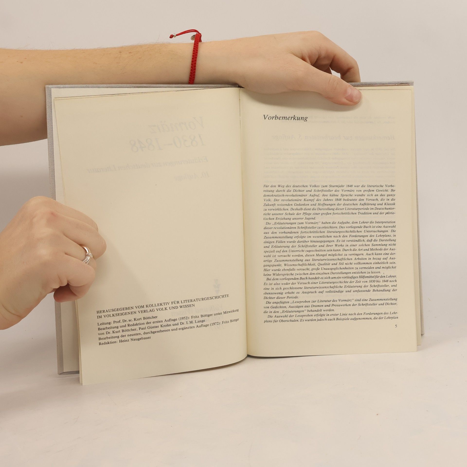 Kurt Böttcher Vormärz 1830-1848. Erläuterungen zur deutschen Literatur