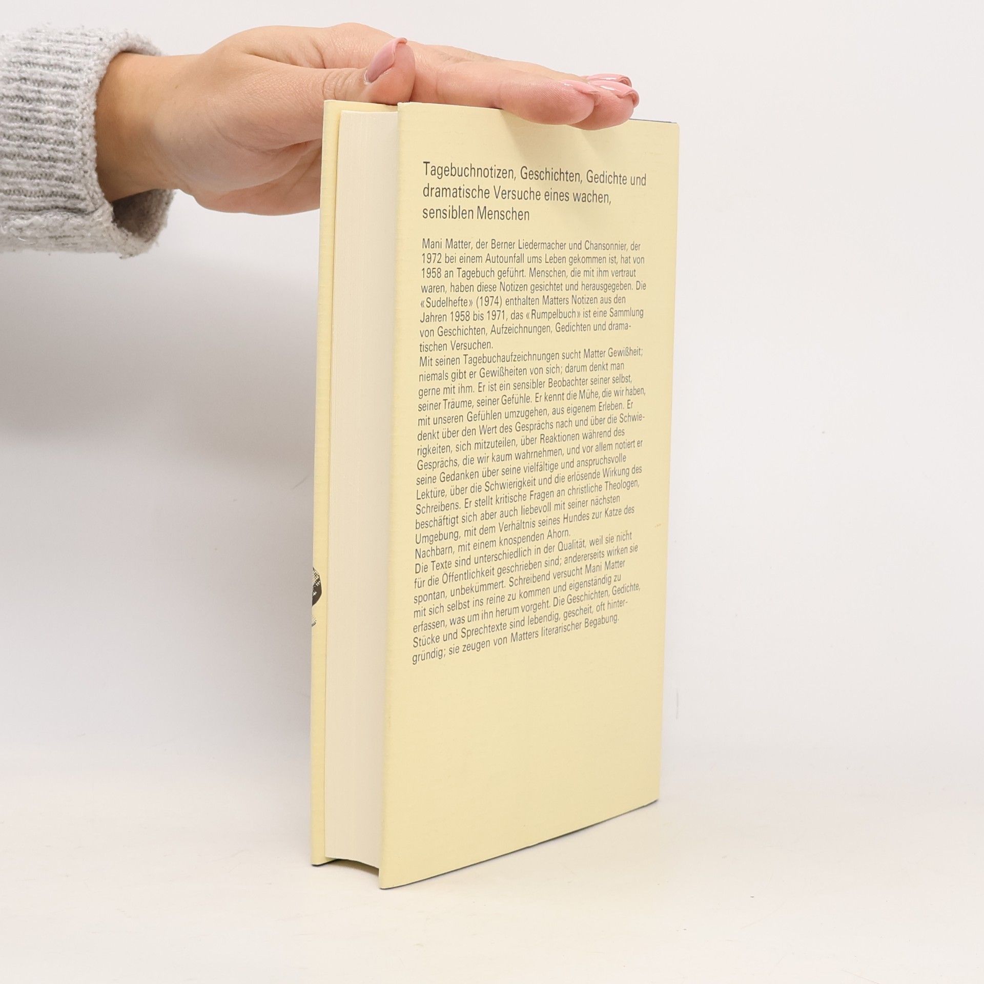 Mani Matter Sudelhefte Rumpelbuch