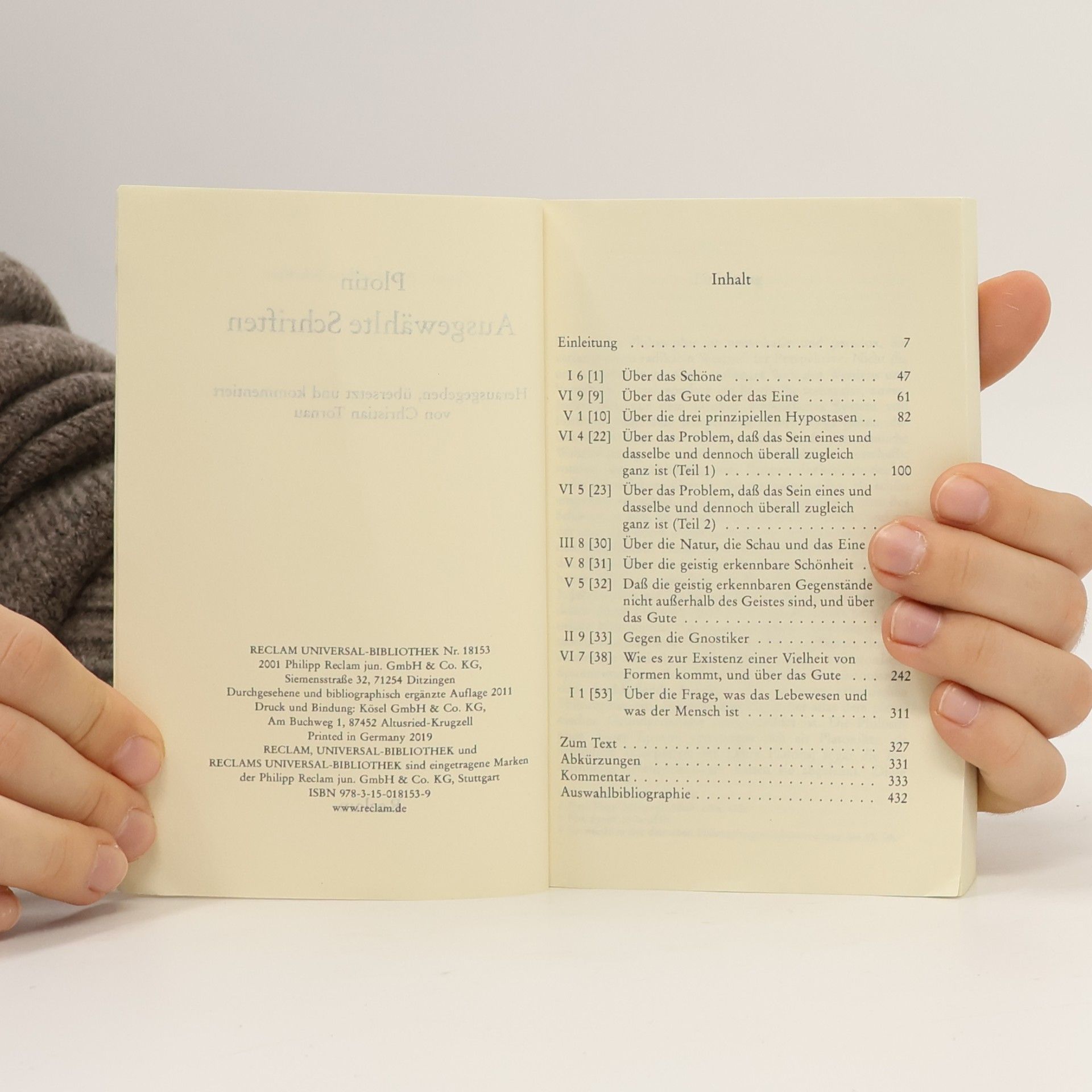 Christian Tornau Reclams Universal-Bibliothek: Ausgewählte Schriften