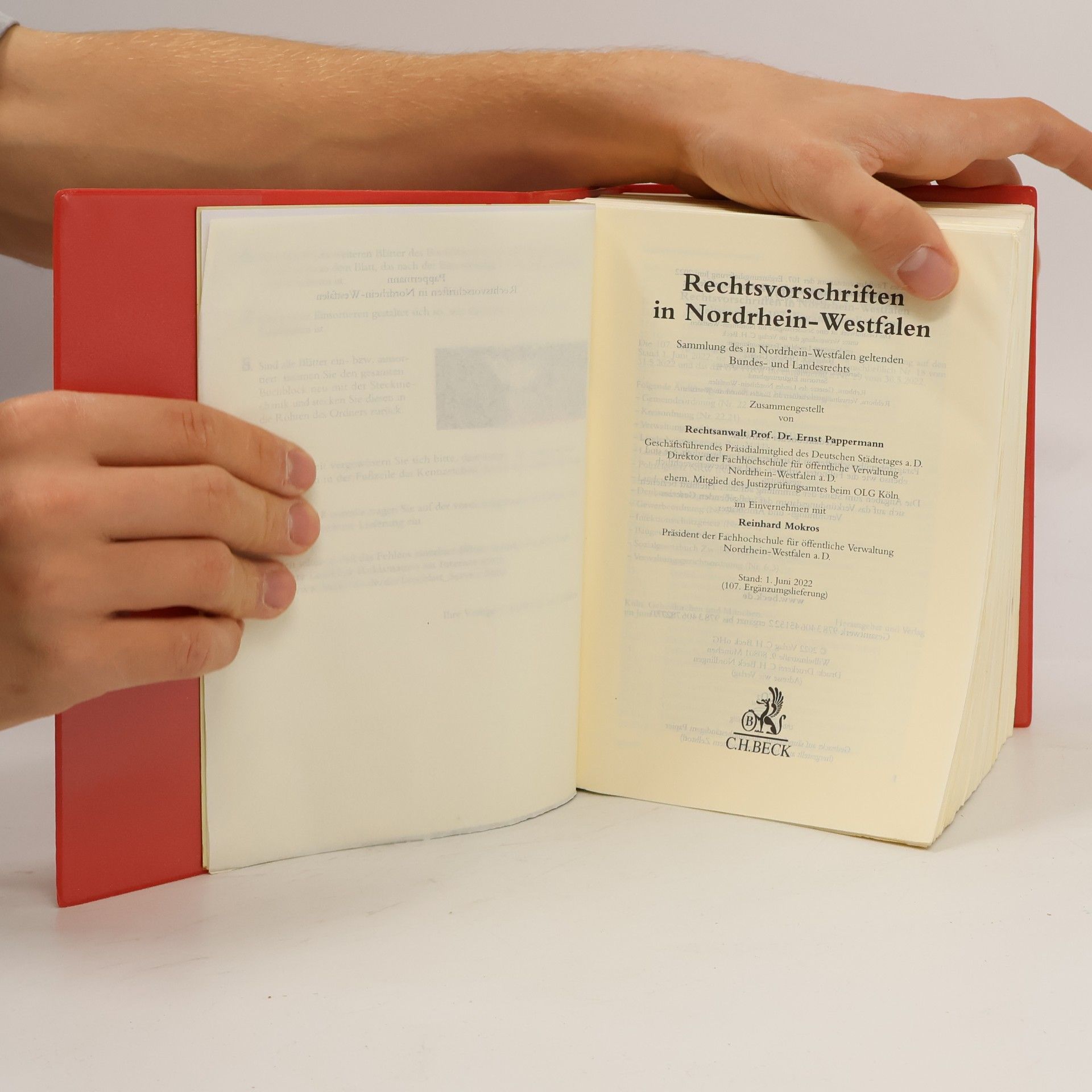 Beck C. H. Rechtsvorschriften in Nordrhein-Westfalen 106. Ergänzungslieferung