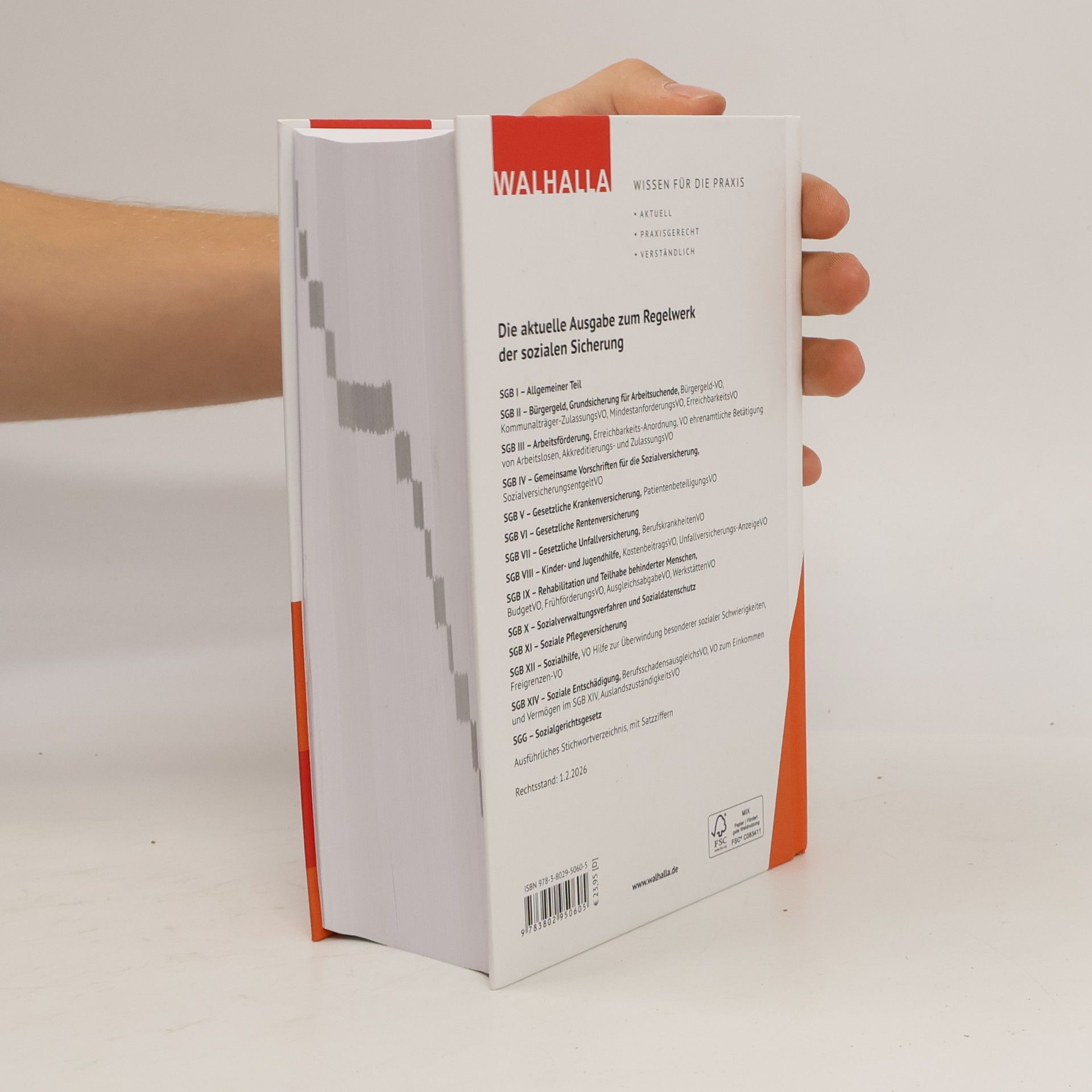 Walhalla Fachredaktion Das gesamte Sozialgesetzbuch SGB I bis SGB XIV