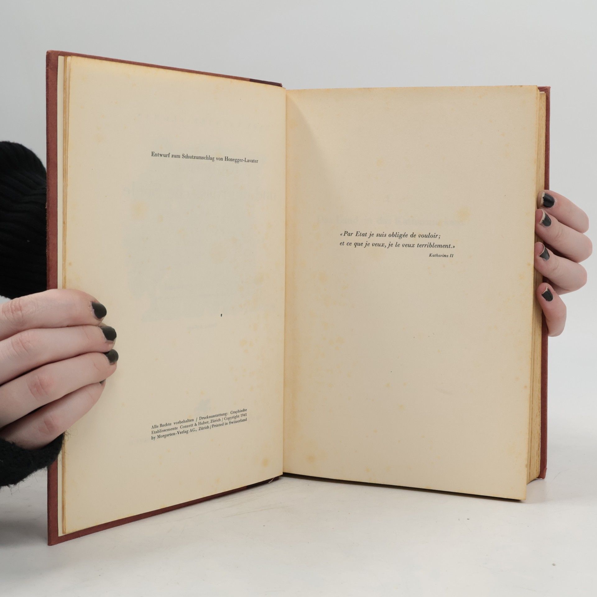 Mary Lavater-Sloman Katharina und die russische Seele.