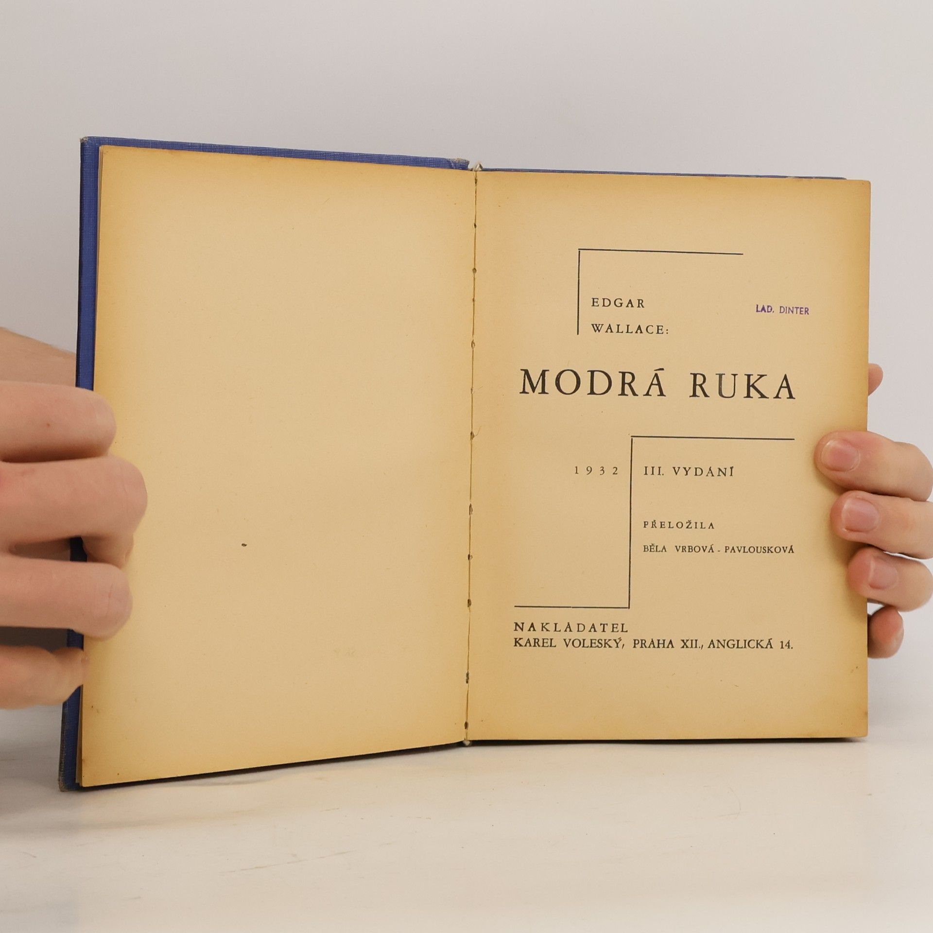 Edgar Wallace Modrá ruka