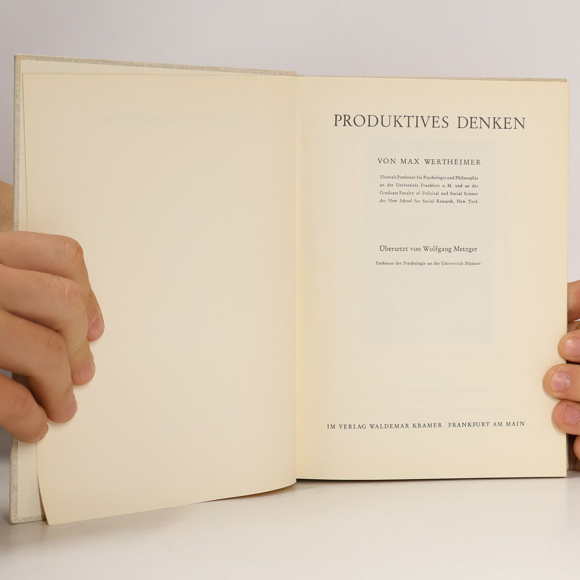 Max Wertheimer Produktives Denken