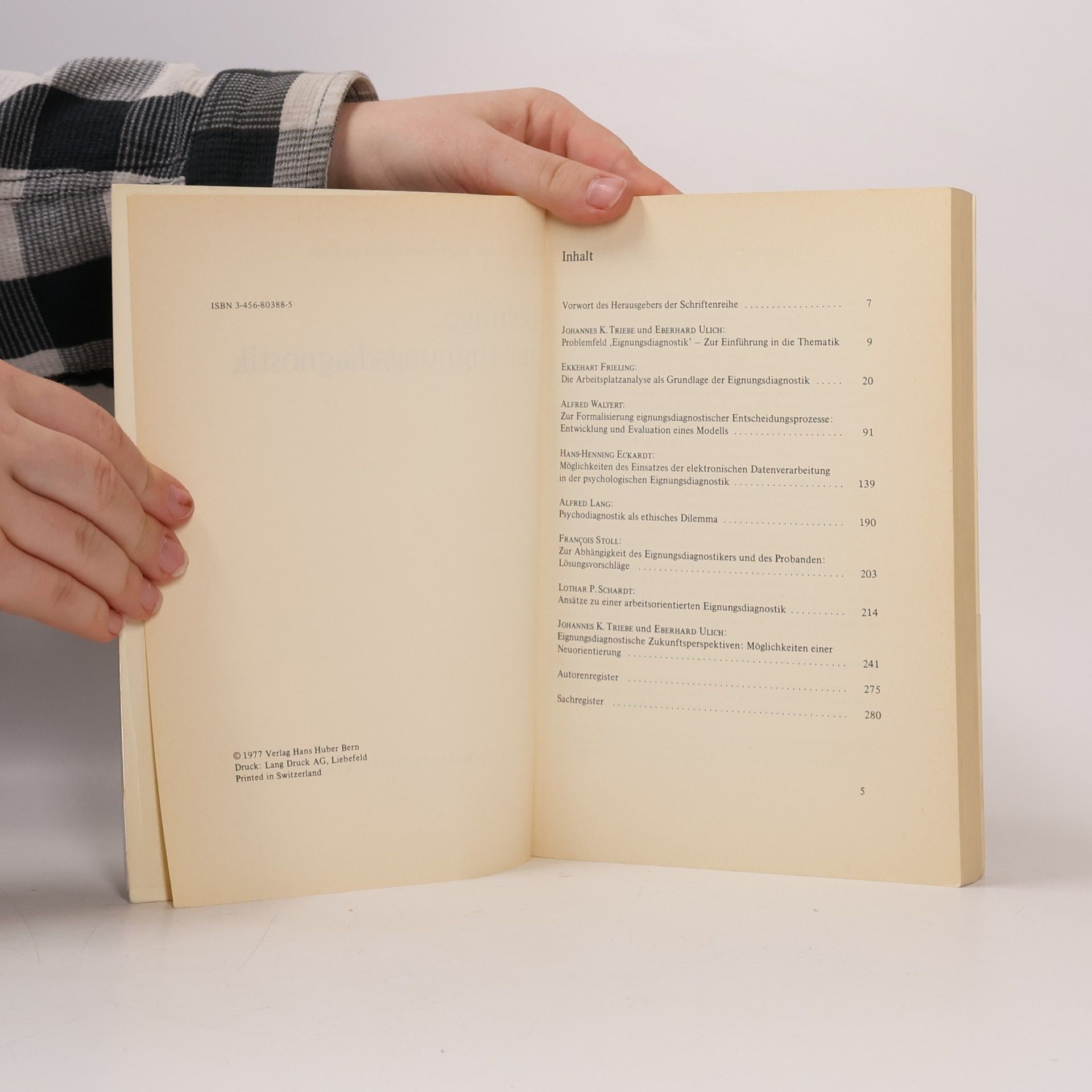 Johannes K. Triebe Beiträge zur Eignungsdiagnostik