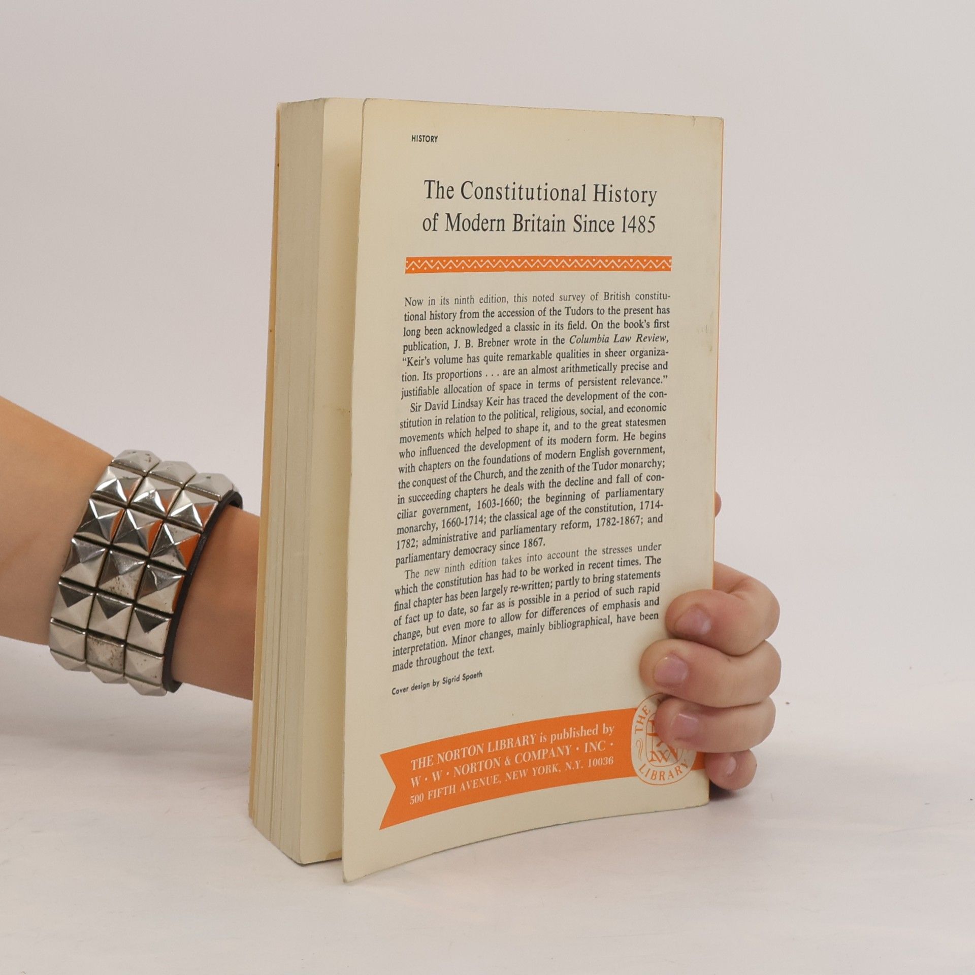 Sir David Lindsay Keir The Constitutional History of Modern Britain Since 1485 - Ninth Edition