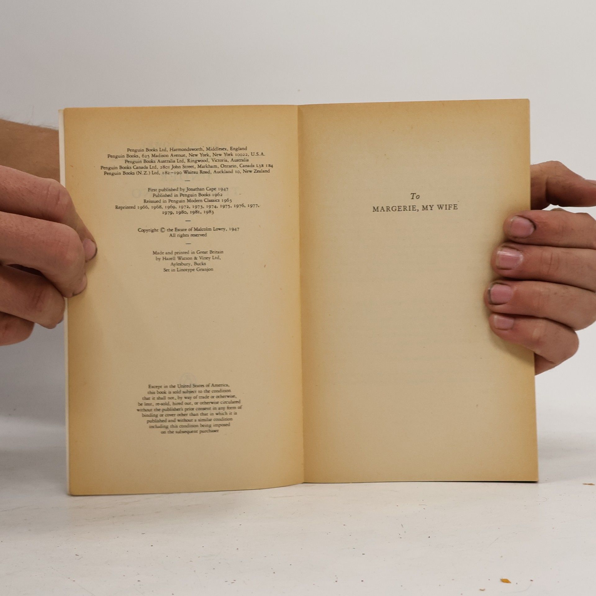 Malcolm Lowry Under the Volcano