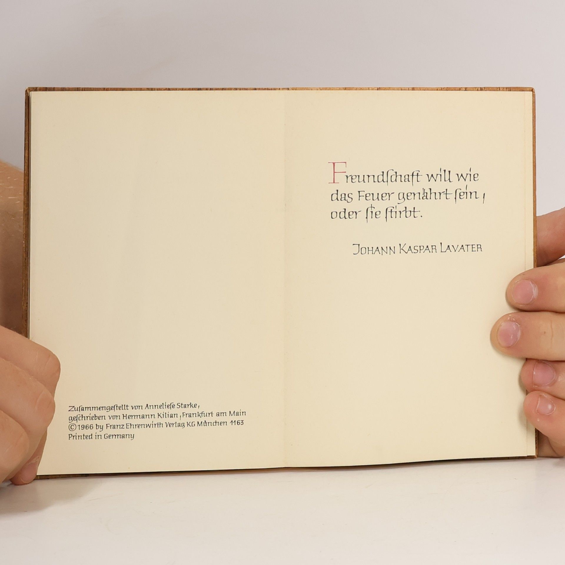 Various authors Freundschaft will genährt sein