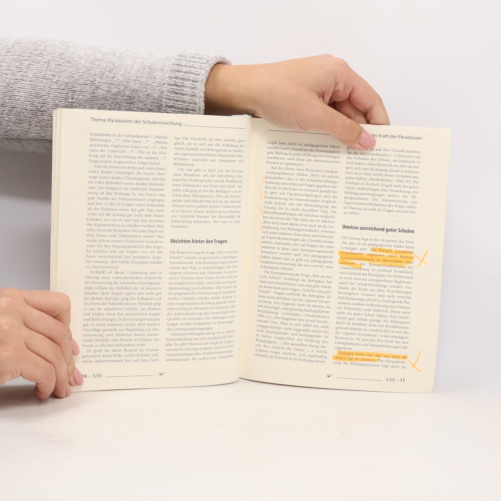 Autorenkollektiv Journal für schulentwicklung 3/2005. Paradoxien der Schulentwicklung