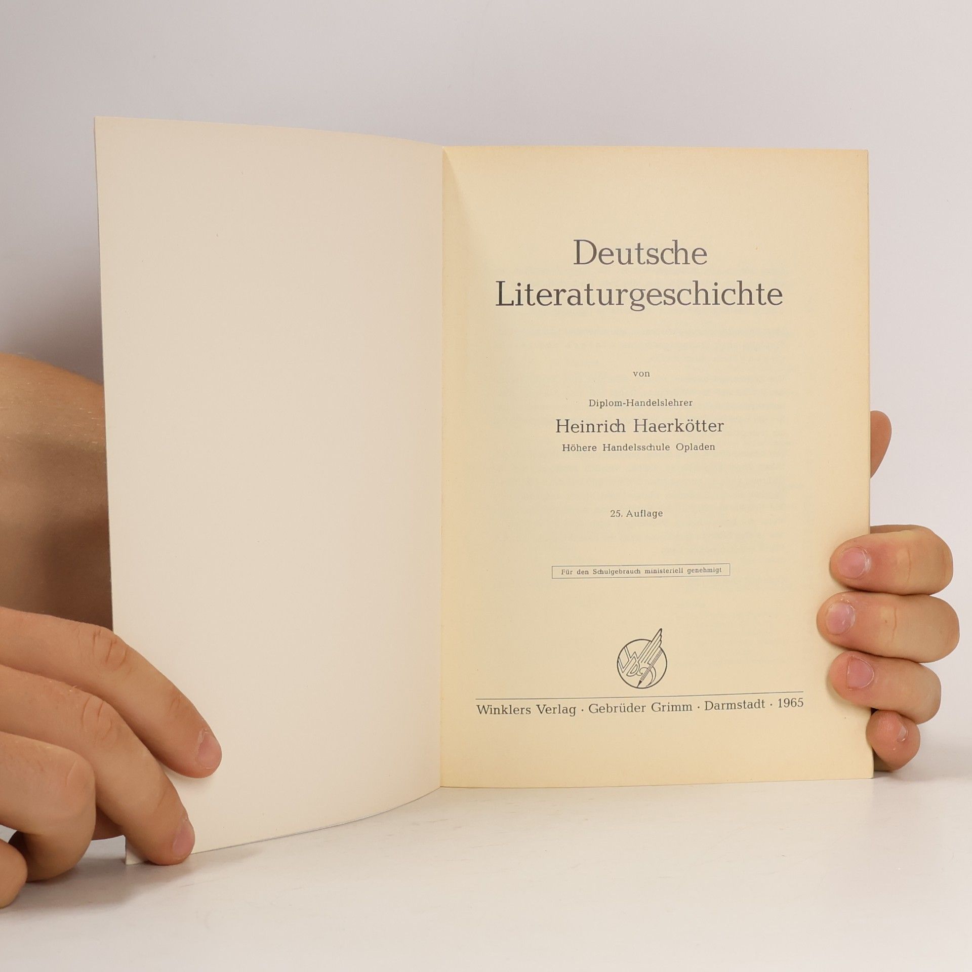 Heinrich Haerkötter Deutsche Literaturgeschichte
