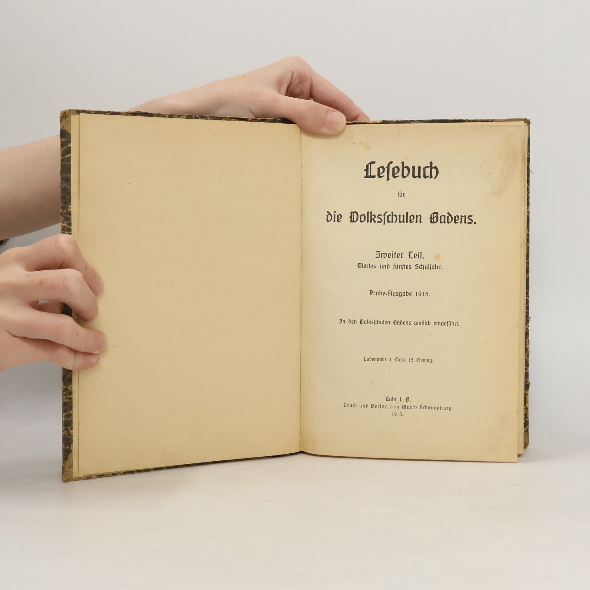Various authors Lesebuch für die Volksschulen Badens 2