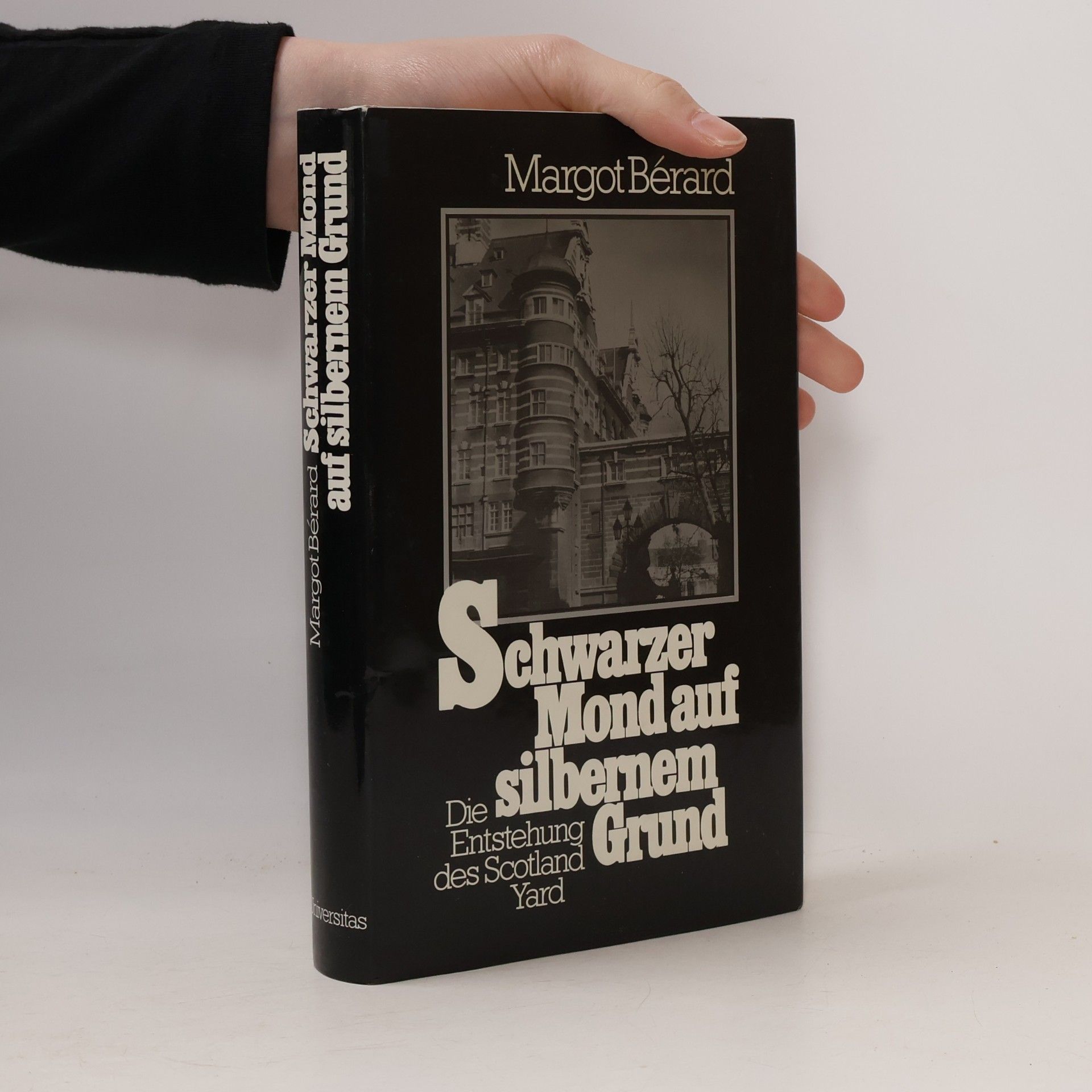Schwarzer Mond auf silbernem Grund