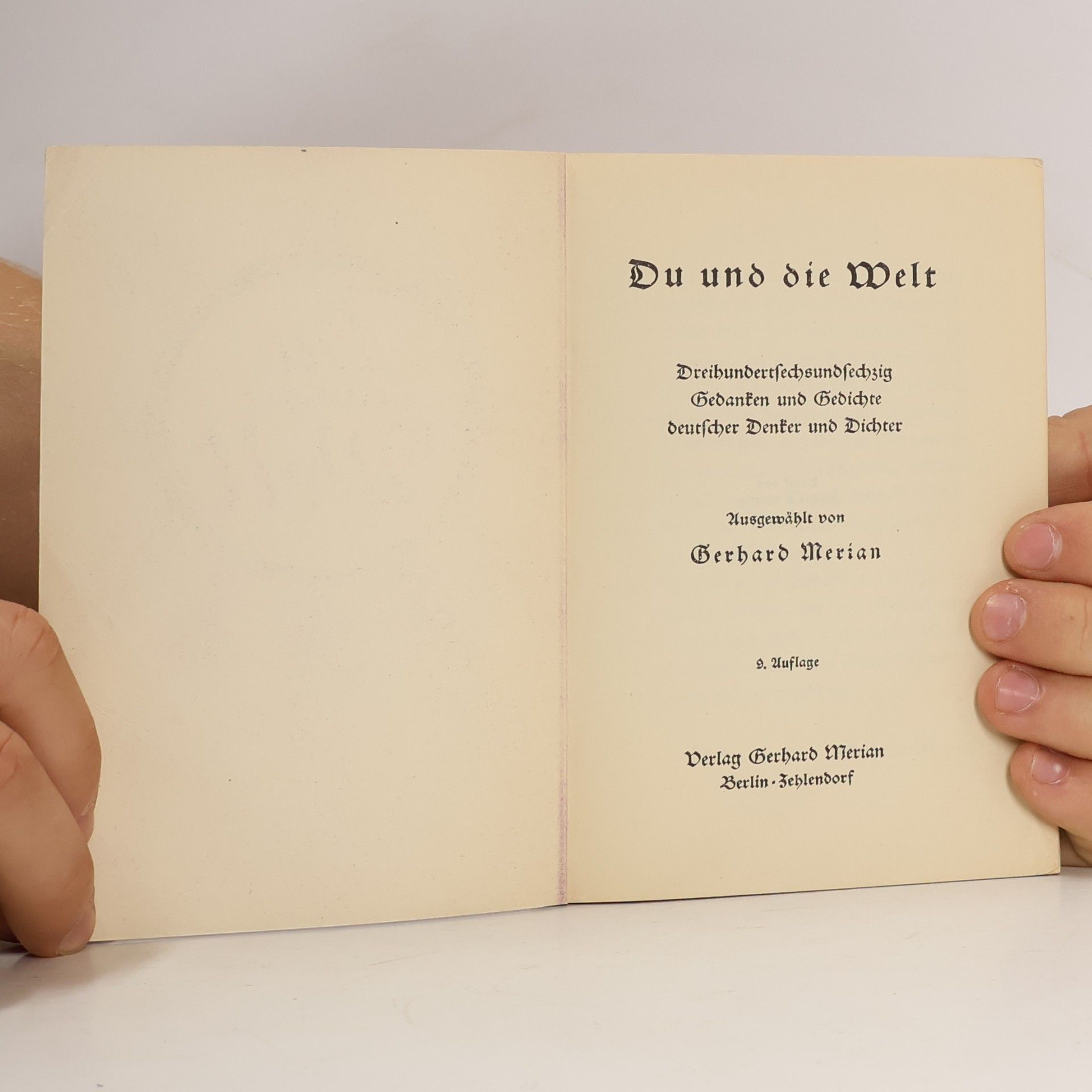 Gerhard Merian Du und die Welt