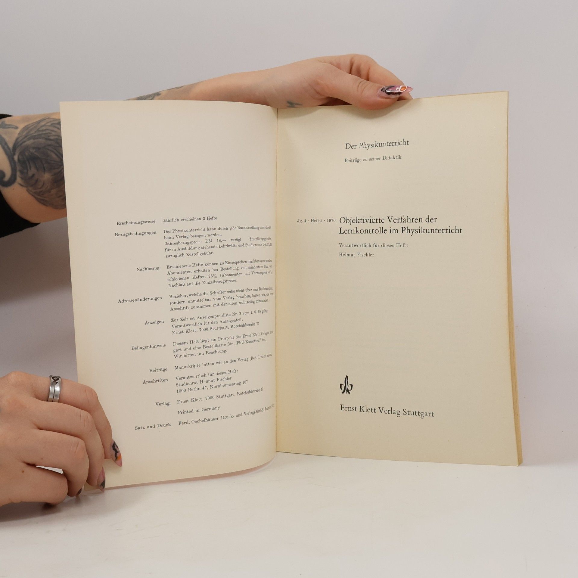 Various authors Der Physikunterricht 2/1970