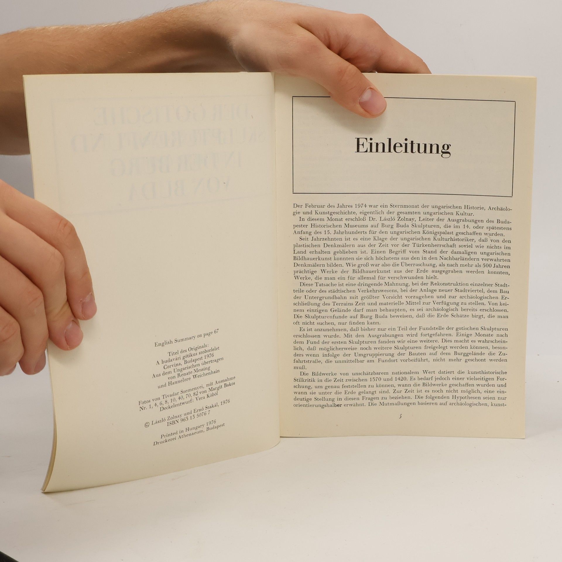 Zolnay László Der gotische Skulpturenfund in der Burg von Buda