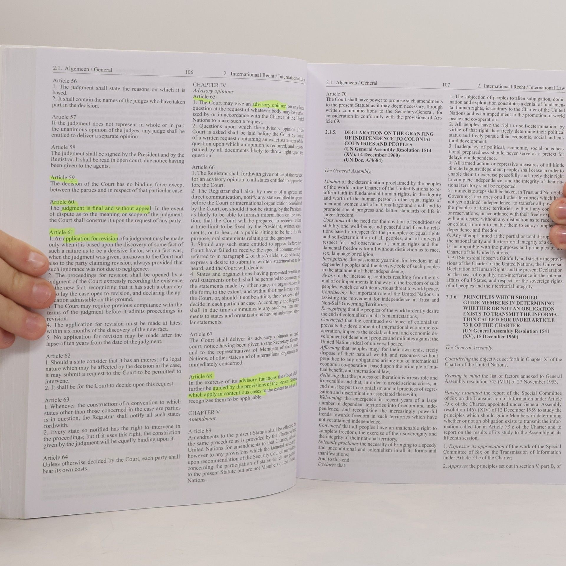 Elementair Internationaal Recht - Elementary International Law 2015