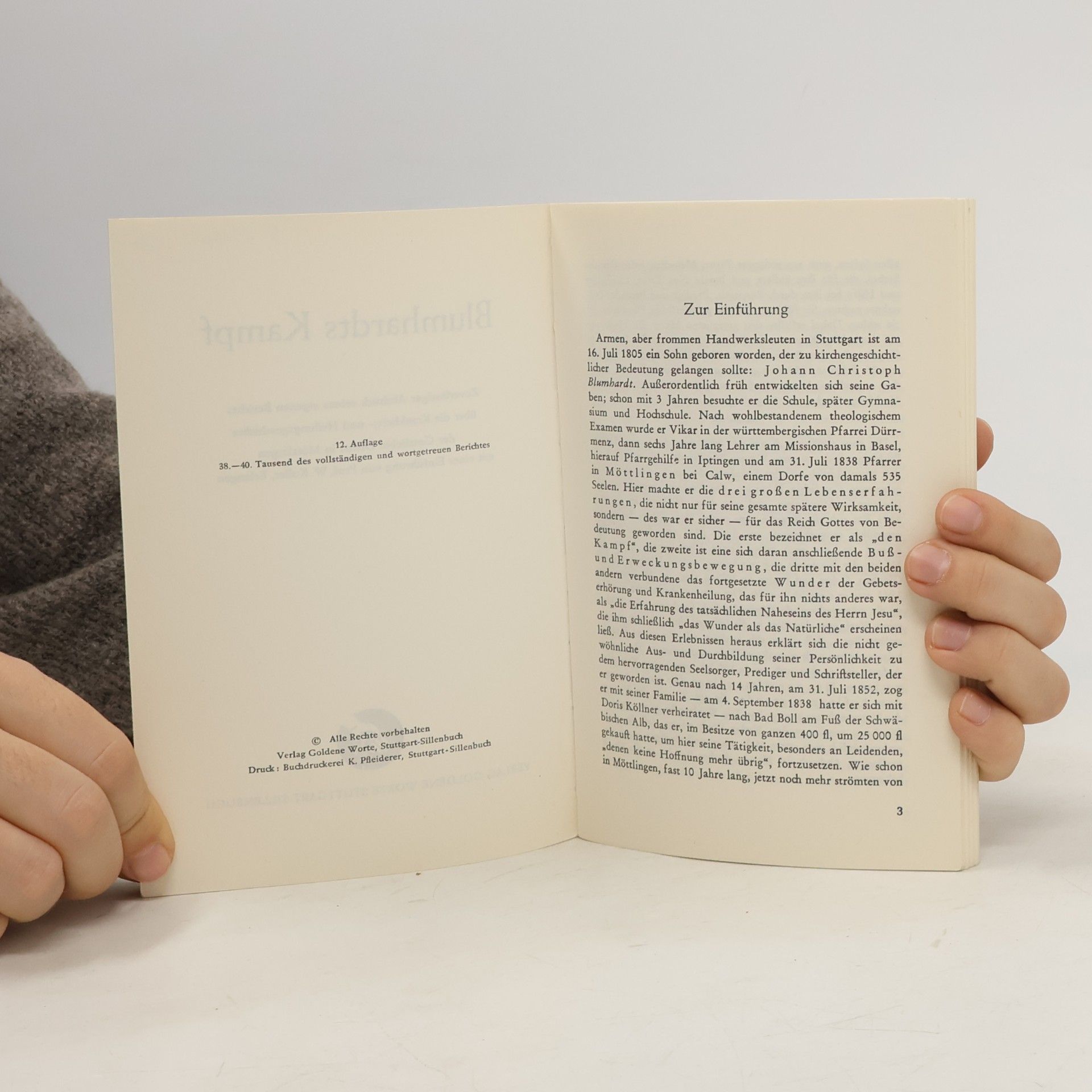 Autorenkollektiv Blumhardts Kampf