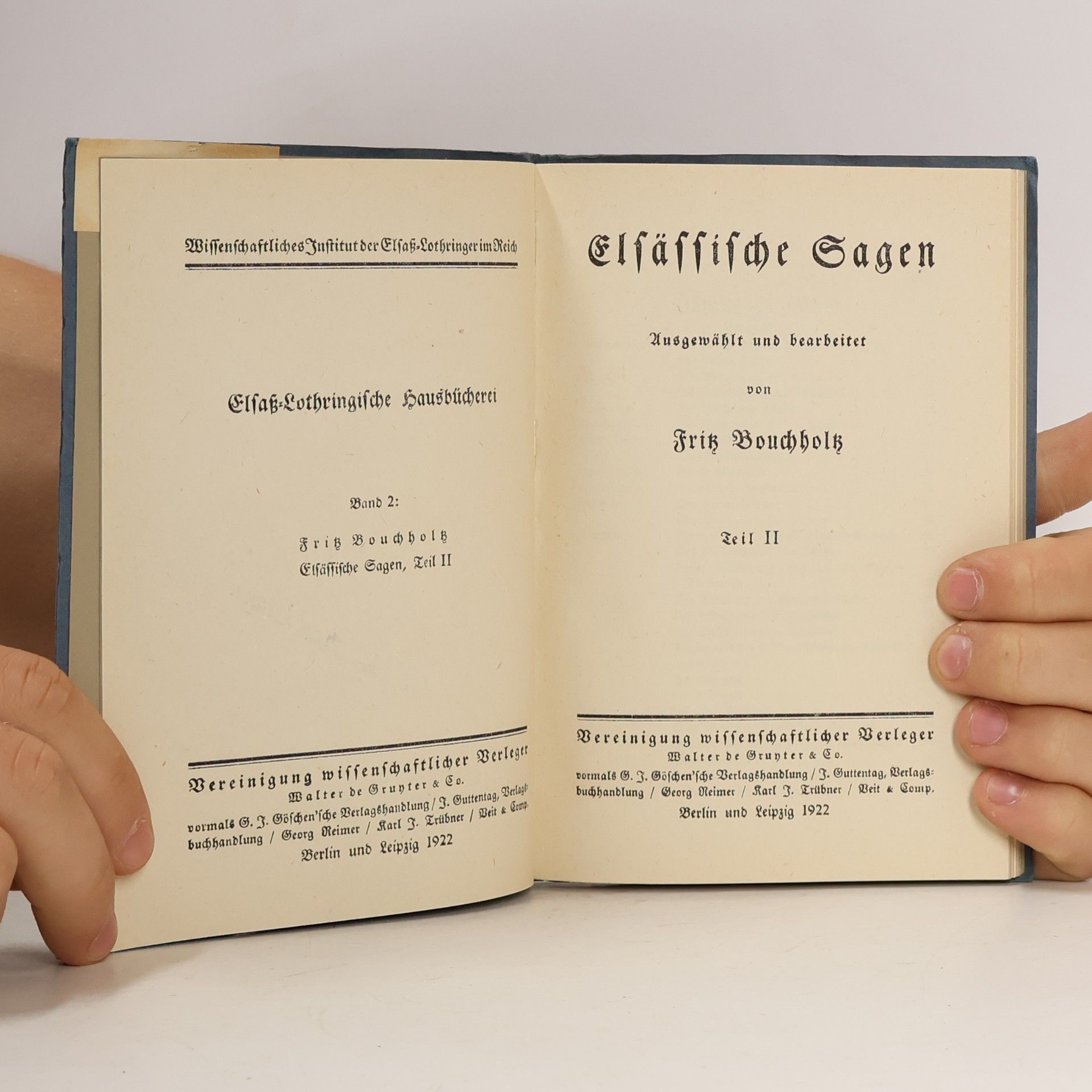 Fritz Buchholz Elsassische Sagen II.