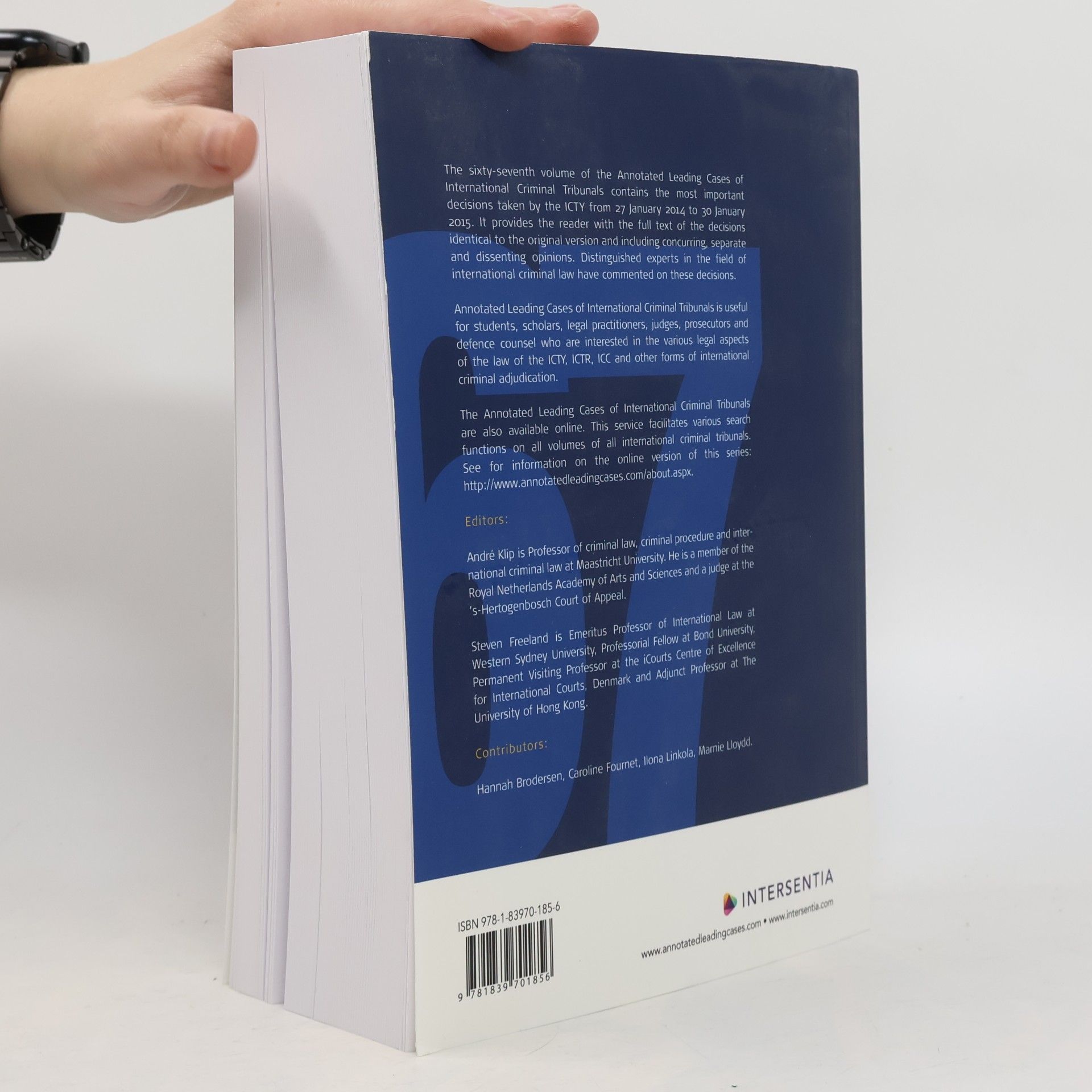 Andrea Klippel International Criminal Tribunal for the Former Yugoslavia - 67: Annotated Leading Cases of International Criminal Tribunals