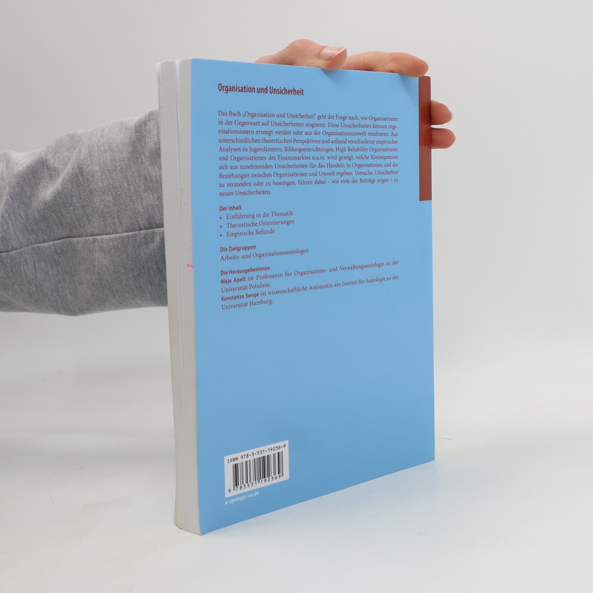Maja Apelt Organisationssoziologie: Organisation und Unsicherheit