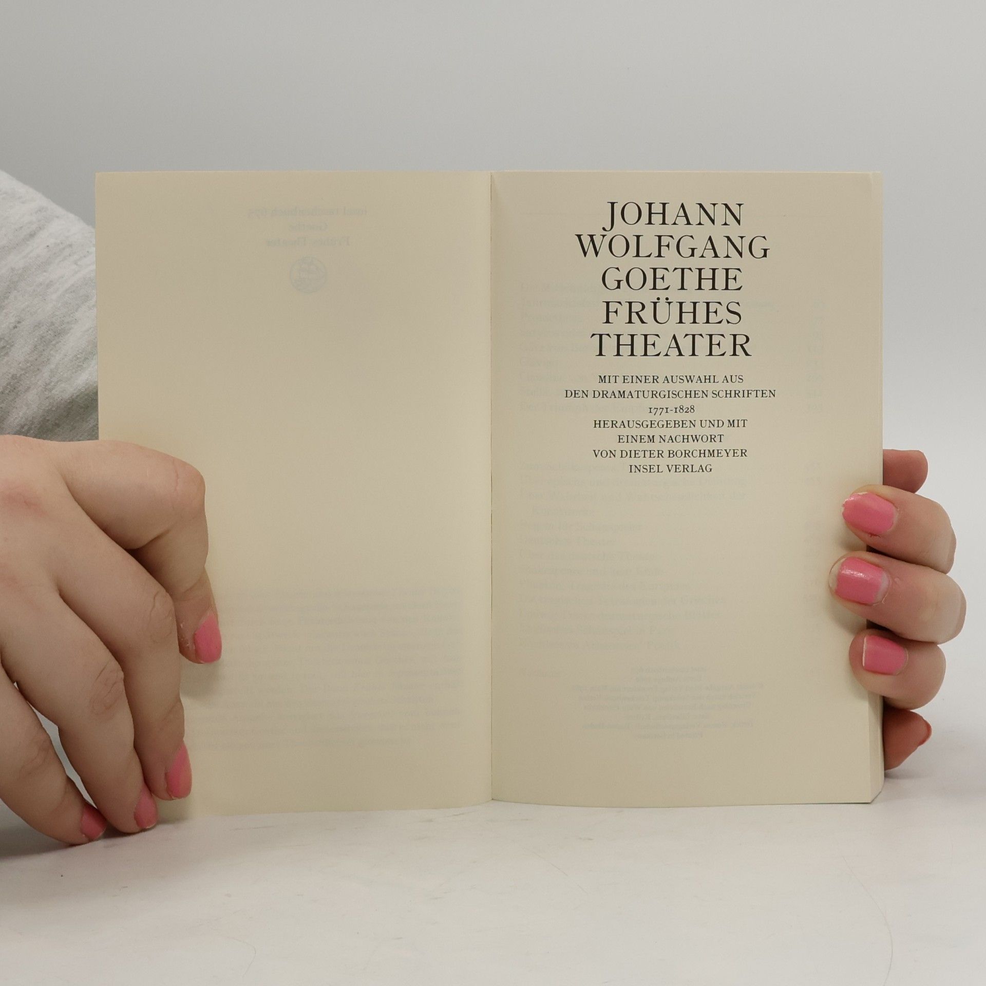 Johann Wolfgang von Goethe Goethe Frühes Theater