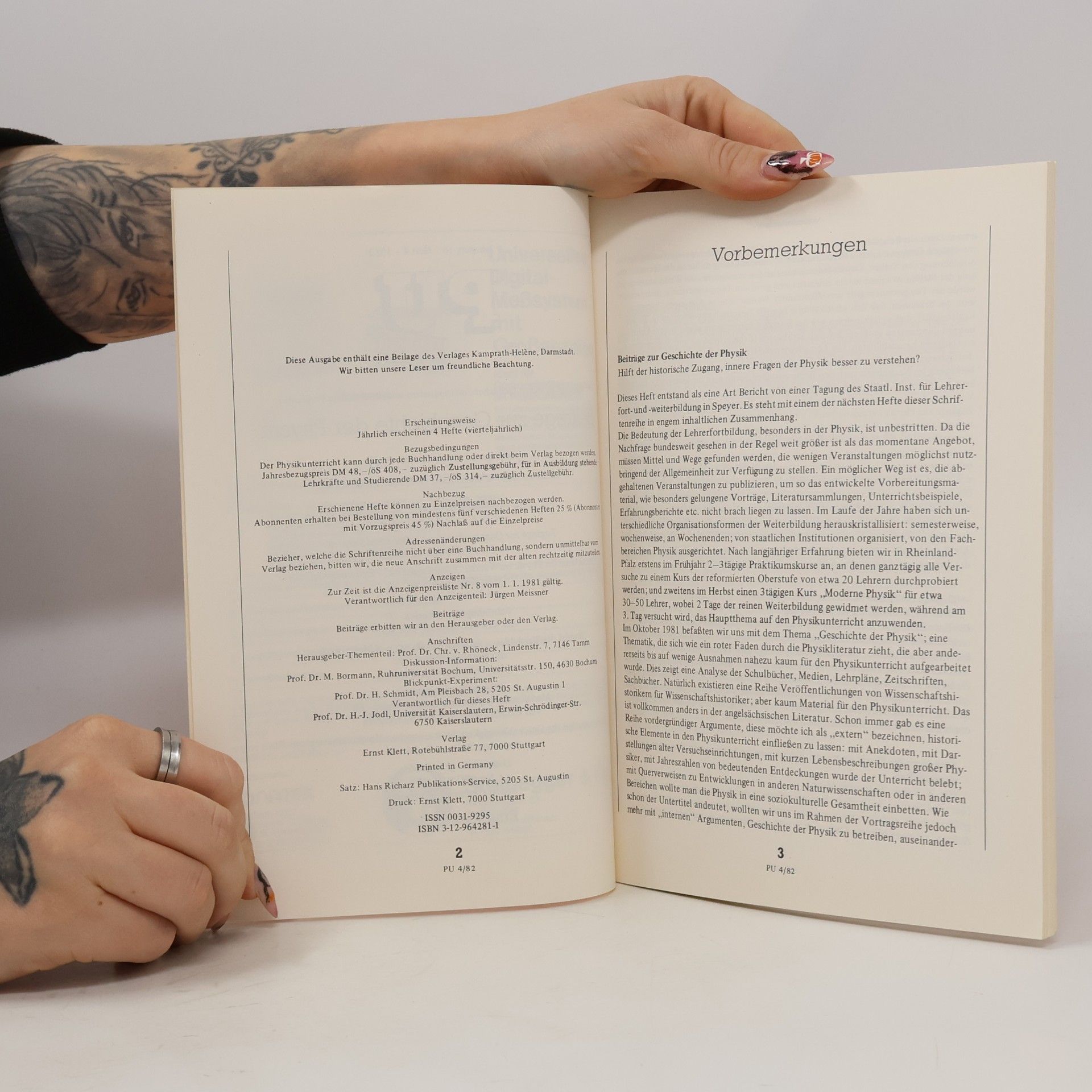 Autorenkollektiv Der Physik-Unterricht 4/1982