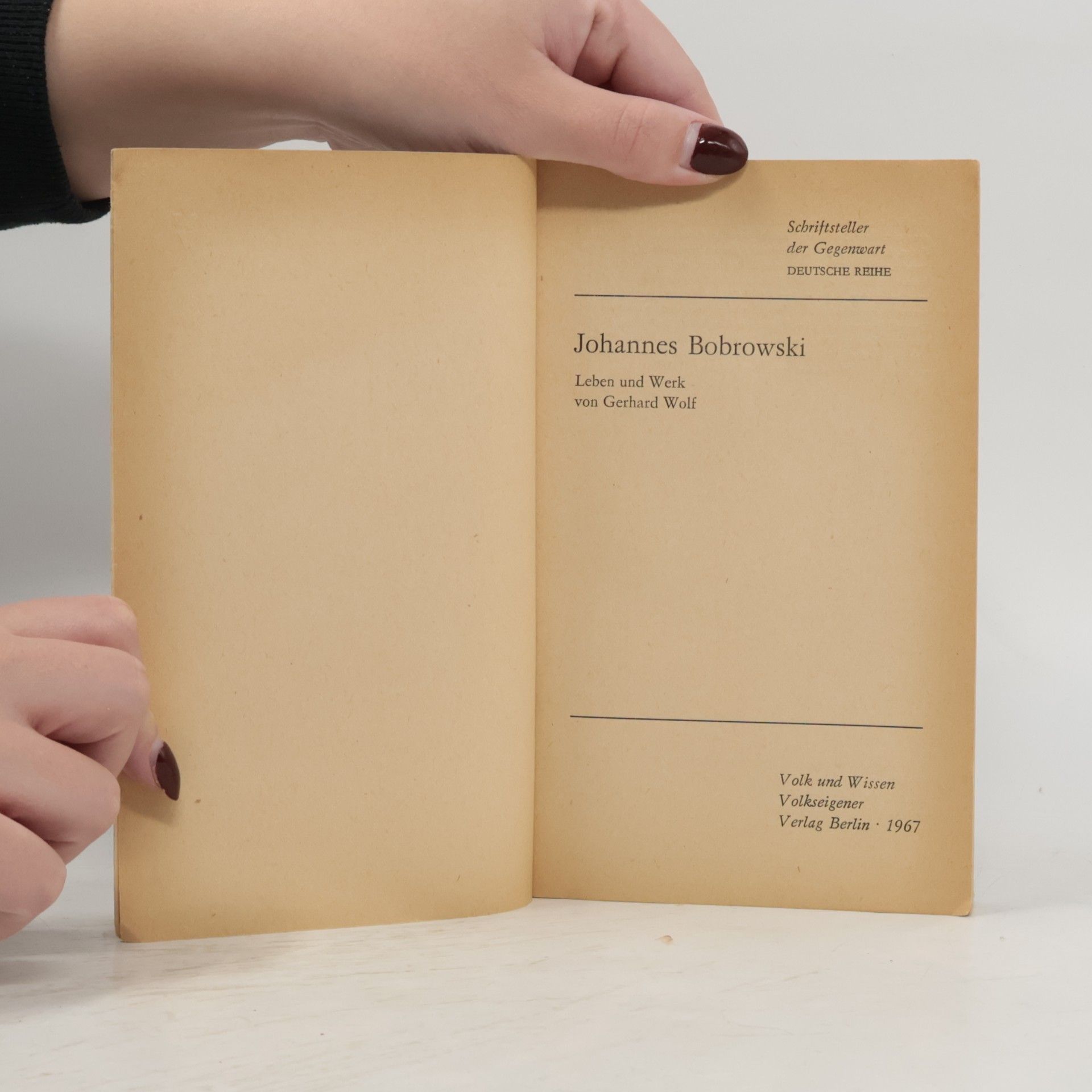 Gerhard Wolf Schriftsteller der Gegenwart 19. Johannes Bobrowski