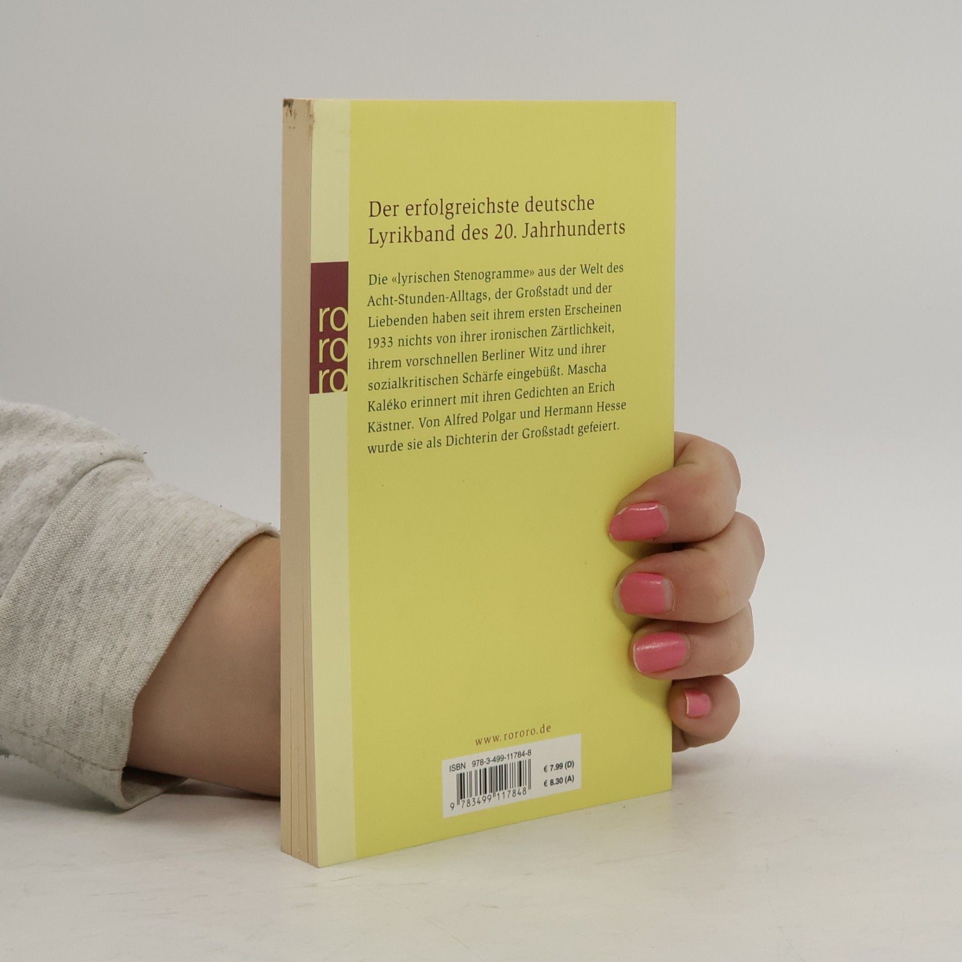 Mascha Kaléko Das lyrische Stenogrammheft