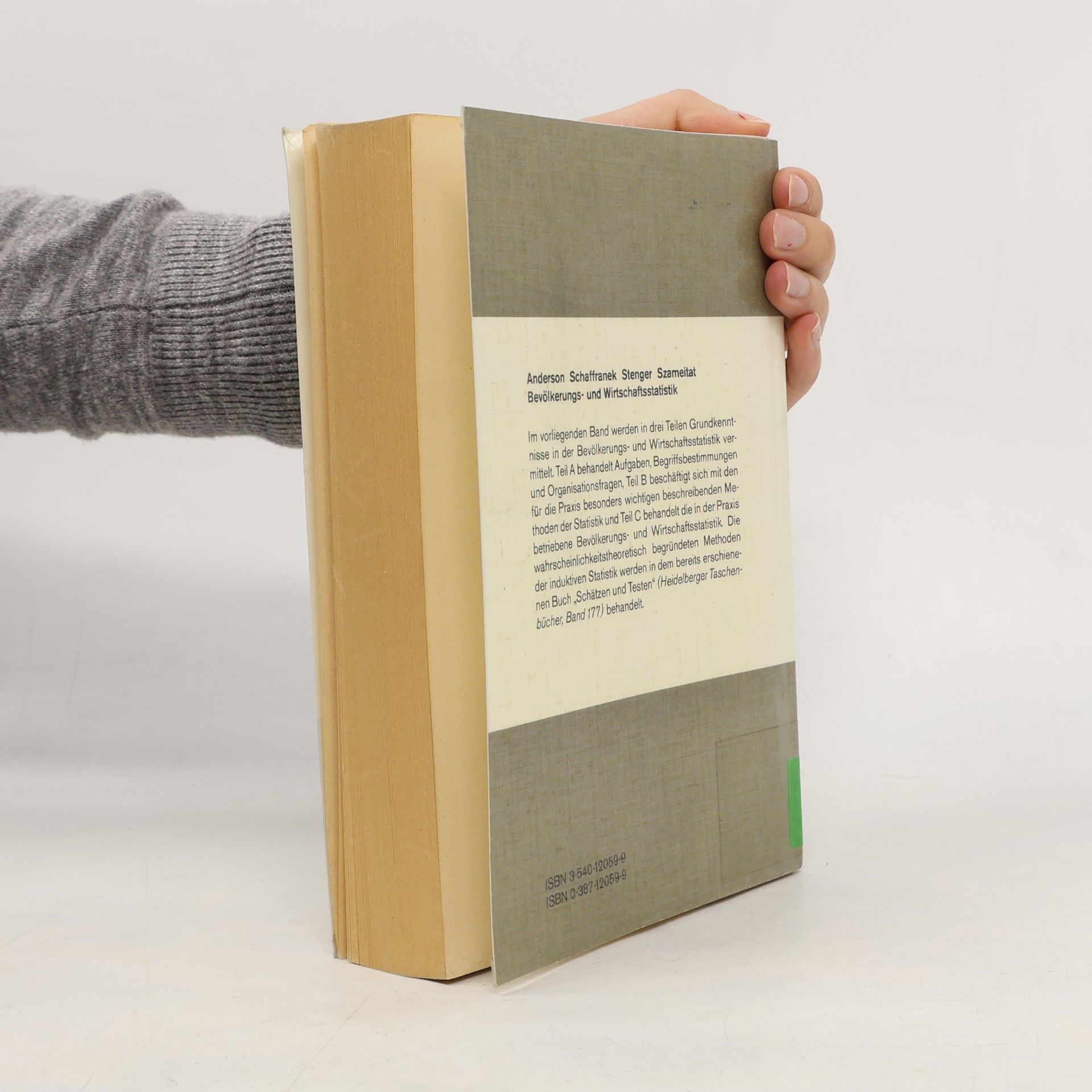 Oskar Anderson Heidelberger Taschenbücher - 223: Bevölkerungs- und Wirtschaftsstatistik