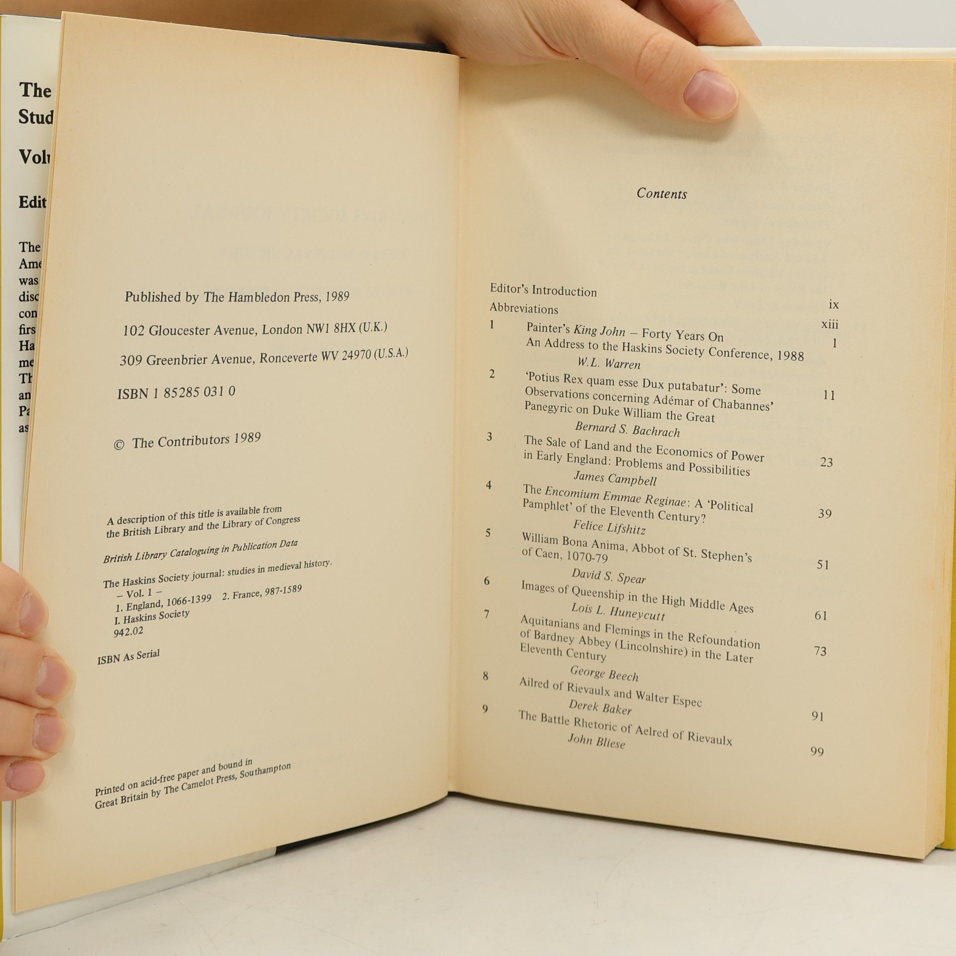 Robert B. Patterson The Haskins Society Journal - 3: Studies in Medieval History