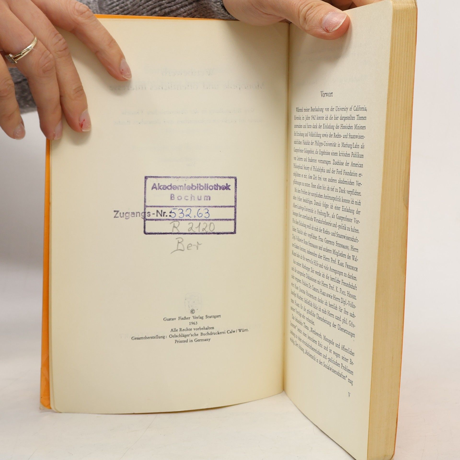 Richard C. Bernhard Wettbewerb Monopole und öffentliches Interesse
