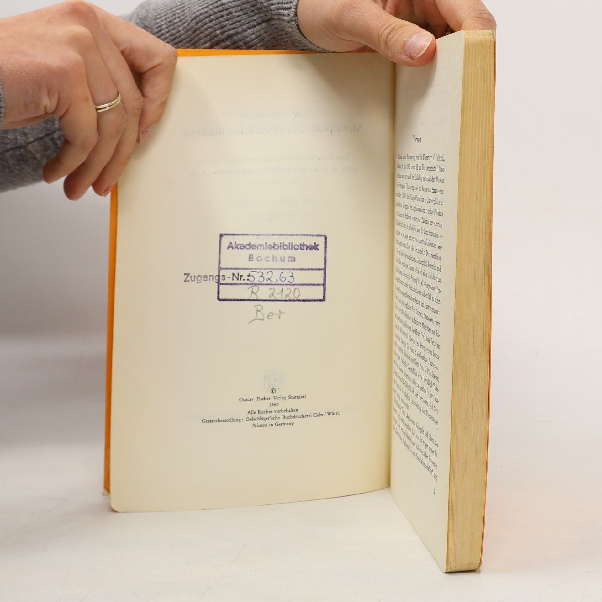 Richard C. Bernhard Wettbewerb Monopole und öffentliches Interesse