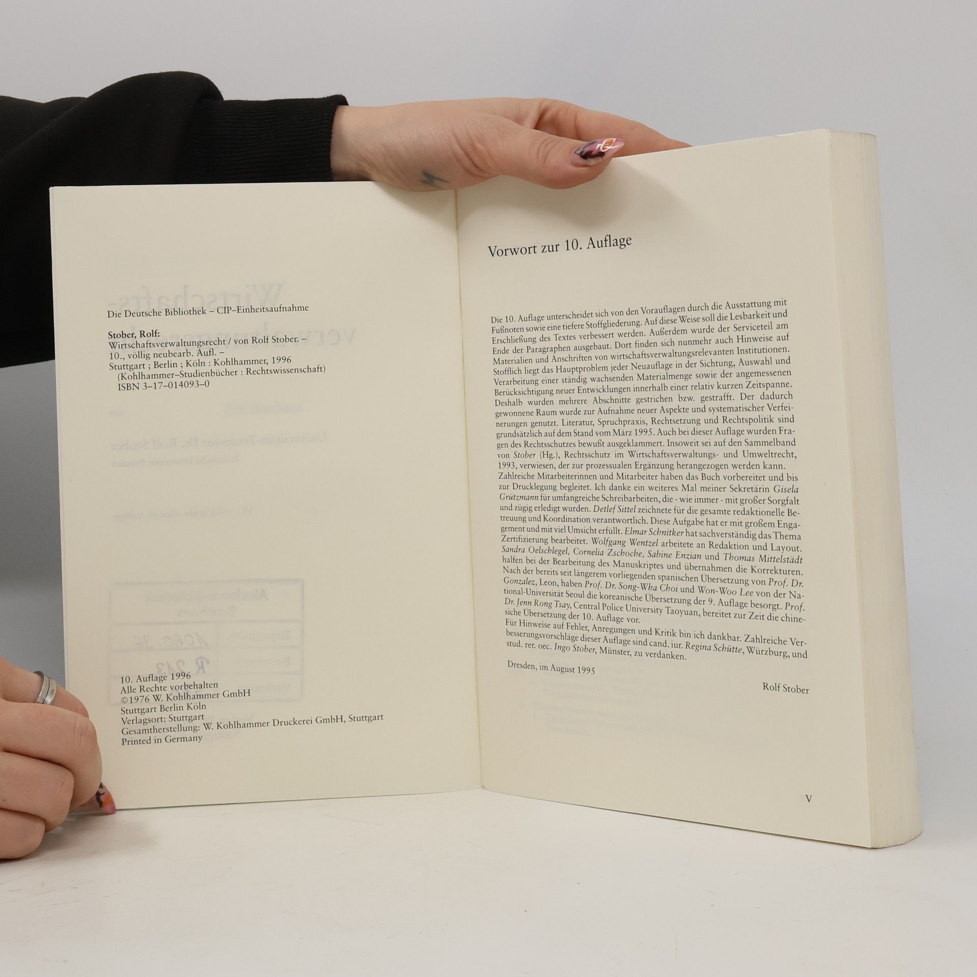 Rolf Stober Wirtschaftsverwaltungsrecht