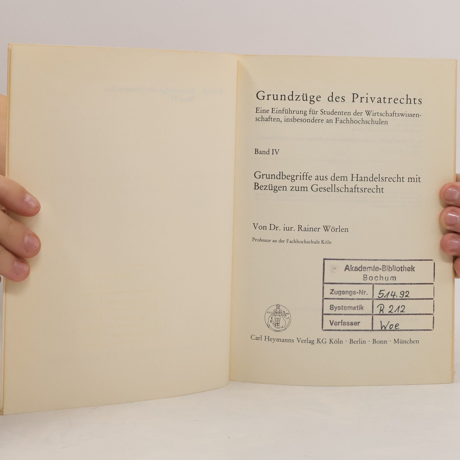 Rainer Wörlen Grundzüge des Privatrechts