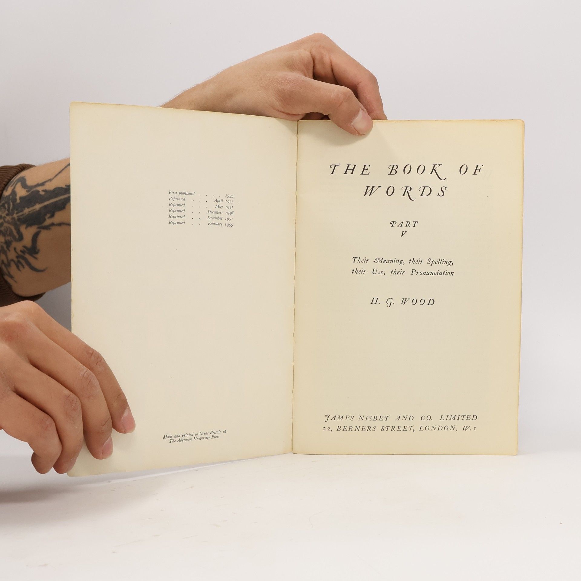 H. G. Wood Spelling and Speech: The Book of Words 5
