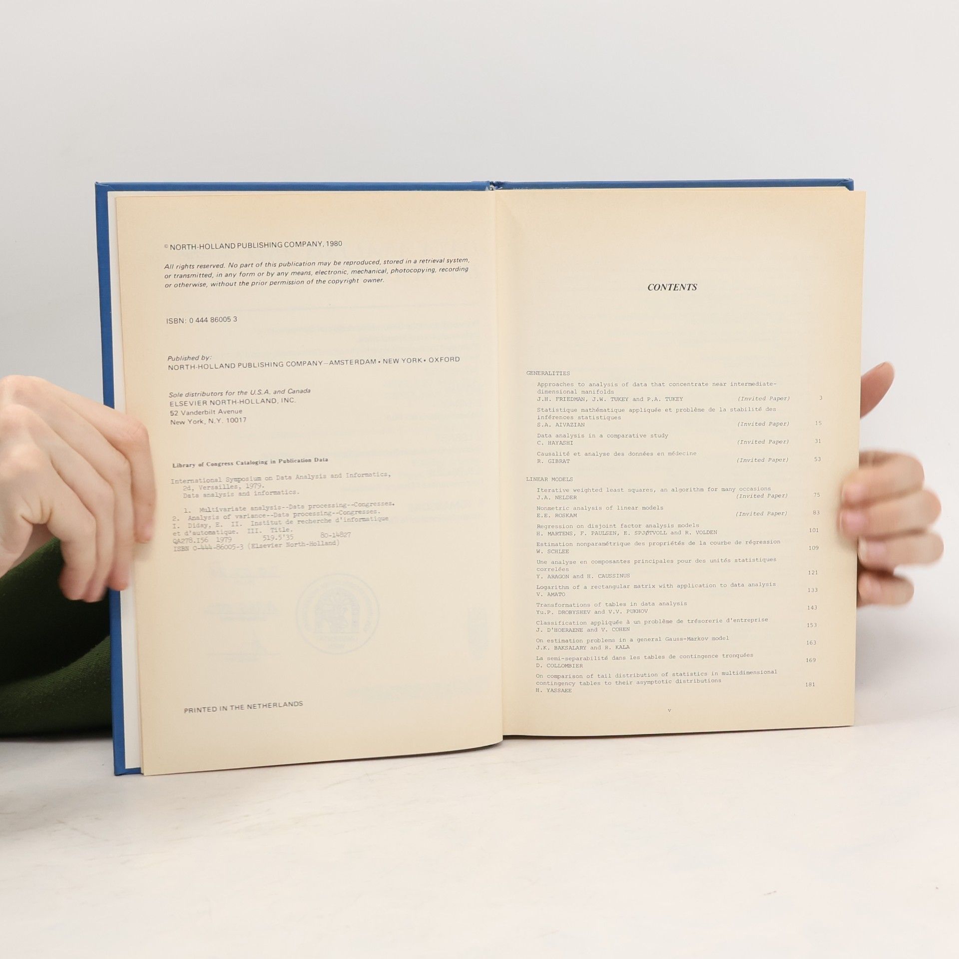 E. Diday Data Analysis and Informatics