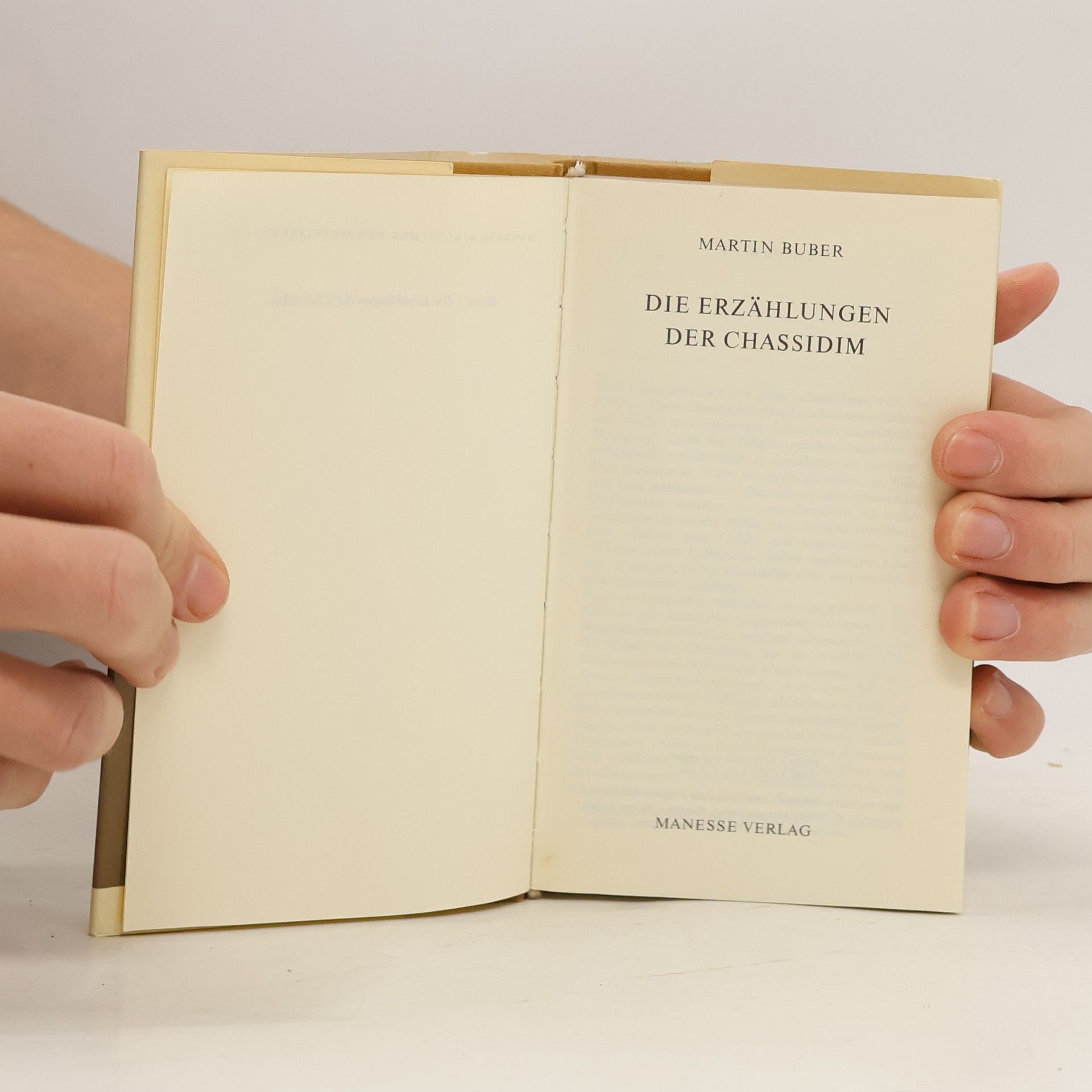 Martin Buber Die Erzählungen der Chassidim