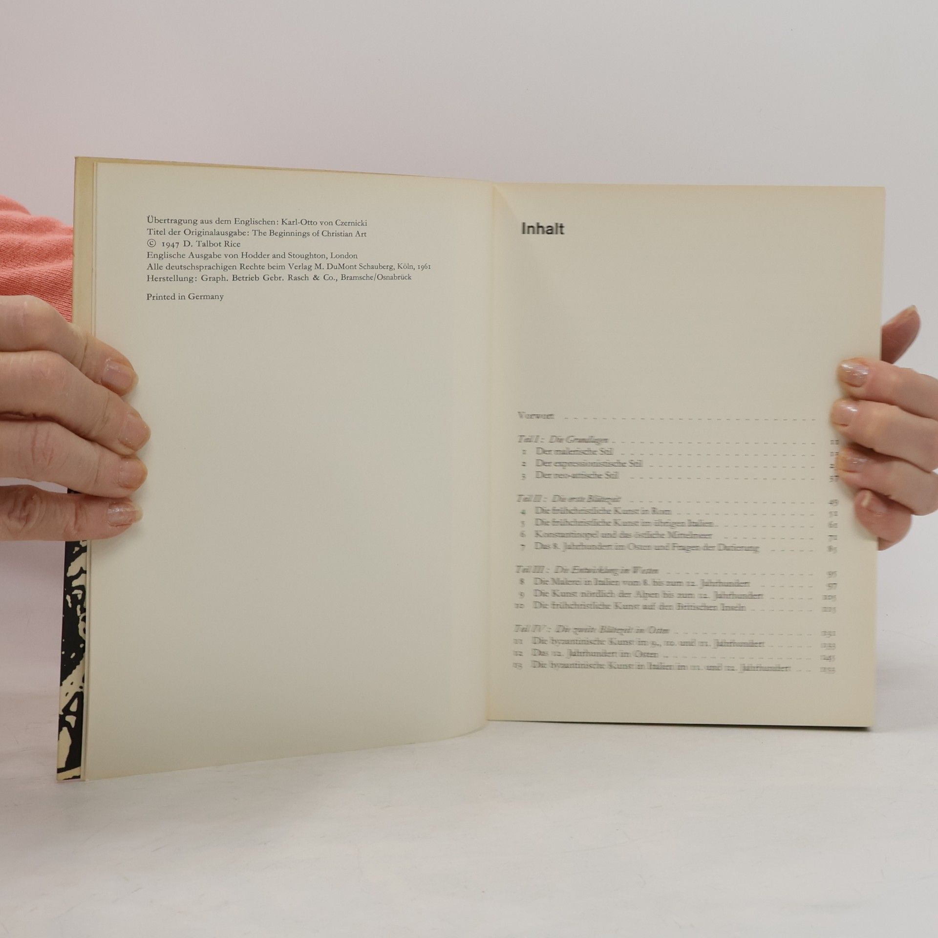 David Talbot Rice Dokumente: Beginn und Entwicklung christlicher Kunst