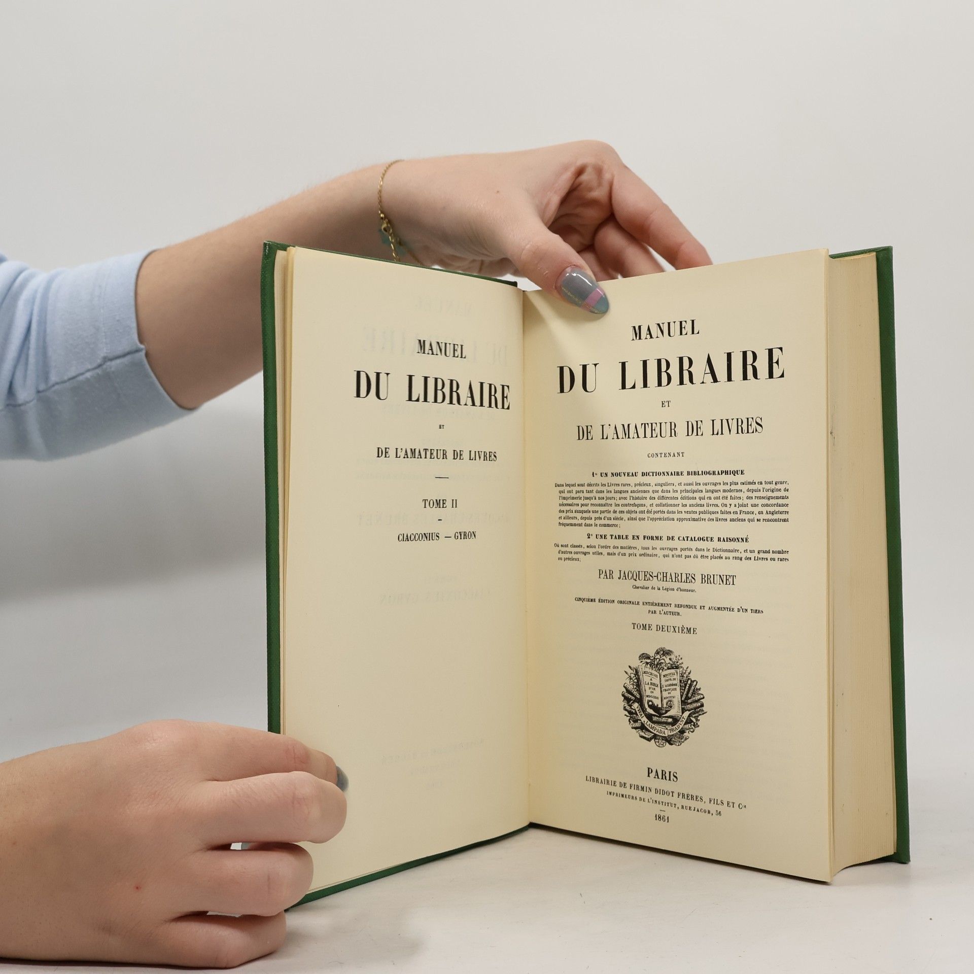Jacques-Charles Brunet Manuel du libraire et de l'amateur de livres II.