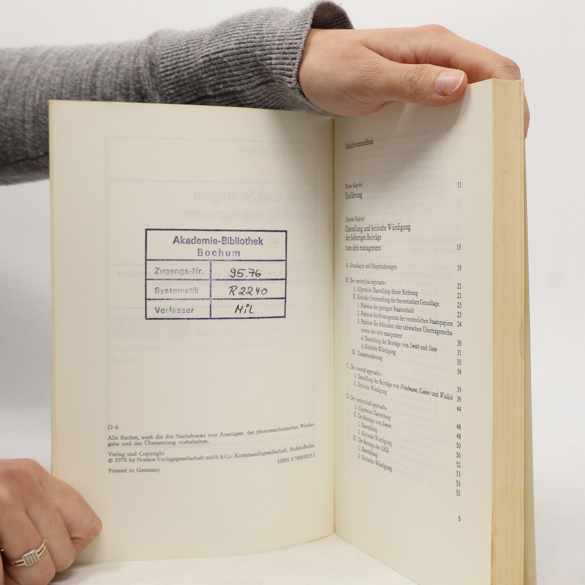 Georg H. Milbradt Schriften zur öffentlichen Verwaltung und öffentlichen Wirtschaft - 4: Ziele und Strategien des Debt Management